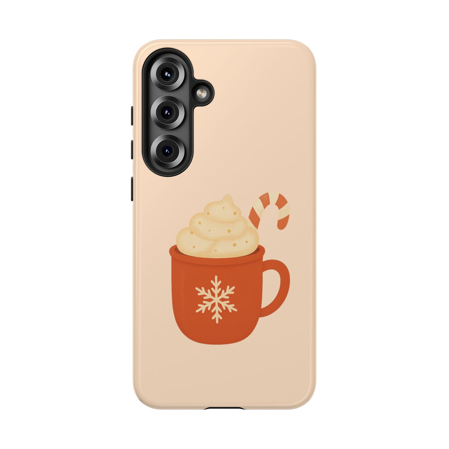 Cozy Holiday Phone Case with Hot Cocoa Design, Winter Style Cover, Cute Gift for Coffee Lovers, Seasonal Accessories, Fun Gadget Decor