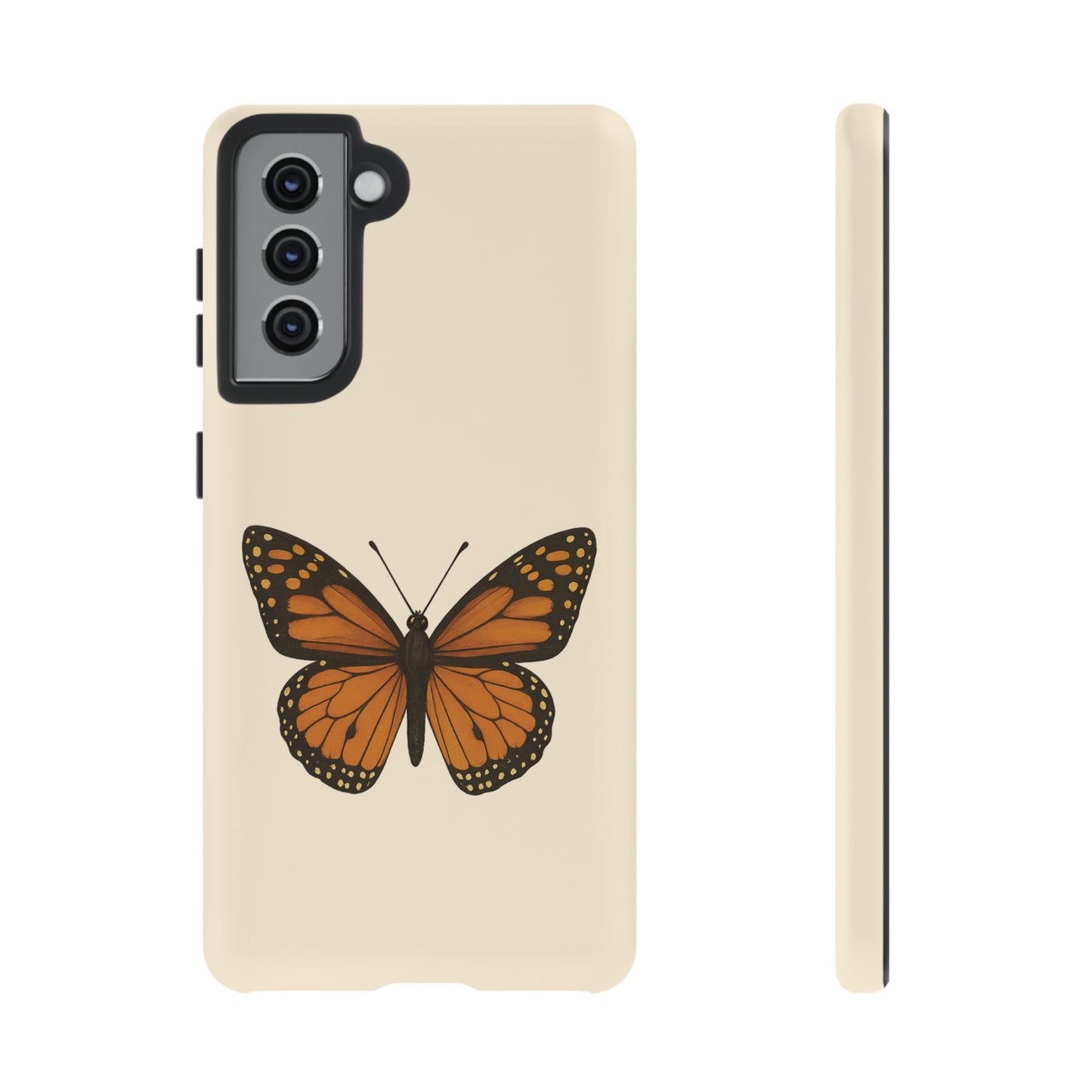 Butterfly Phone Case, Tough Phone Cover for Nature Lovers, Floral Design, Gift for Her, Trendy Cell Phone Protector