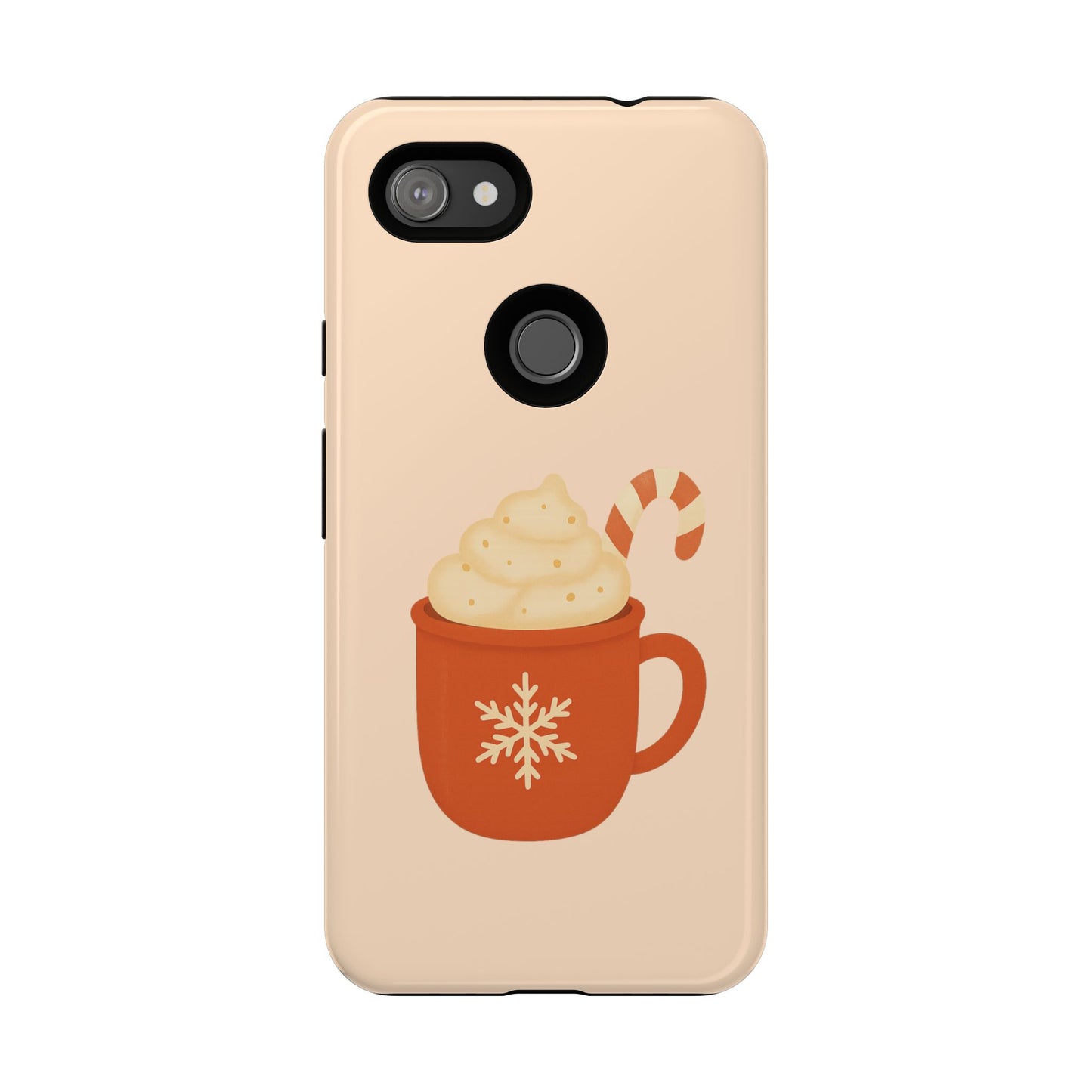 Cozy Holiday Phone Case with Hot Cocoa Design, Winter Style Cover, Cute Gift for Coffee Lovers, Seasonal Accessories, Fun Gadget Decor