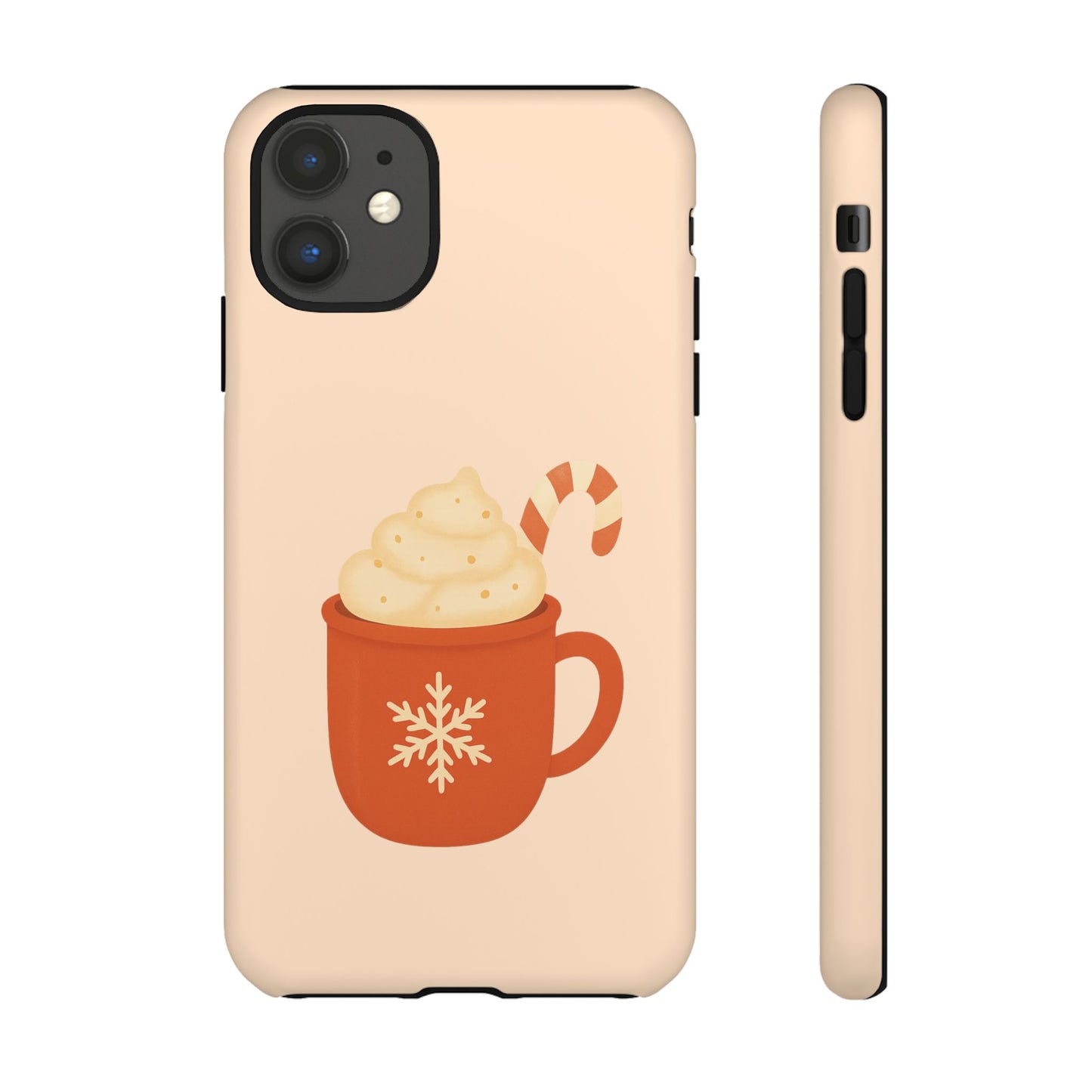 Cozy Holiday Phone Case with Hot Cocoa Design, Winter Style Cover, Cute Gift for Coffee Lovers, Seasonal Accessories, Fun Gadget Decor