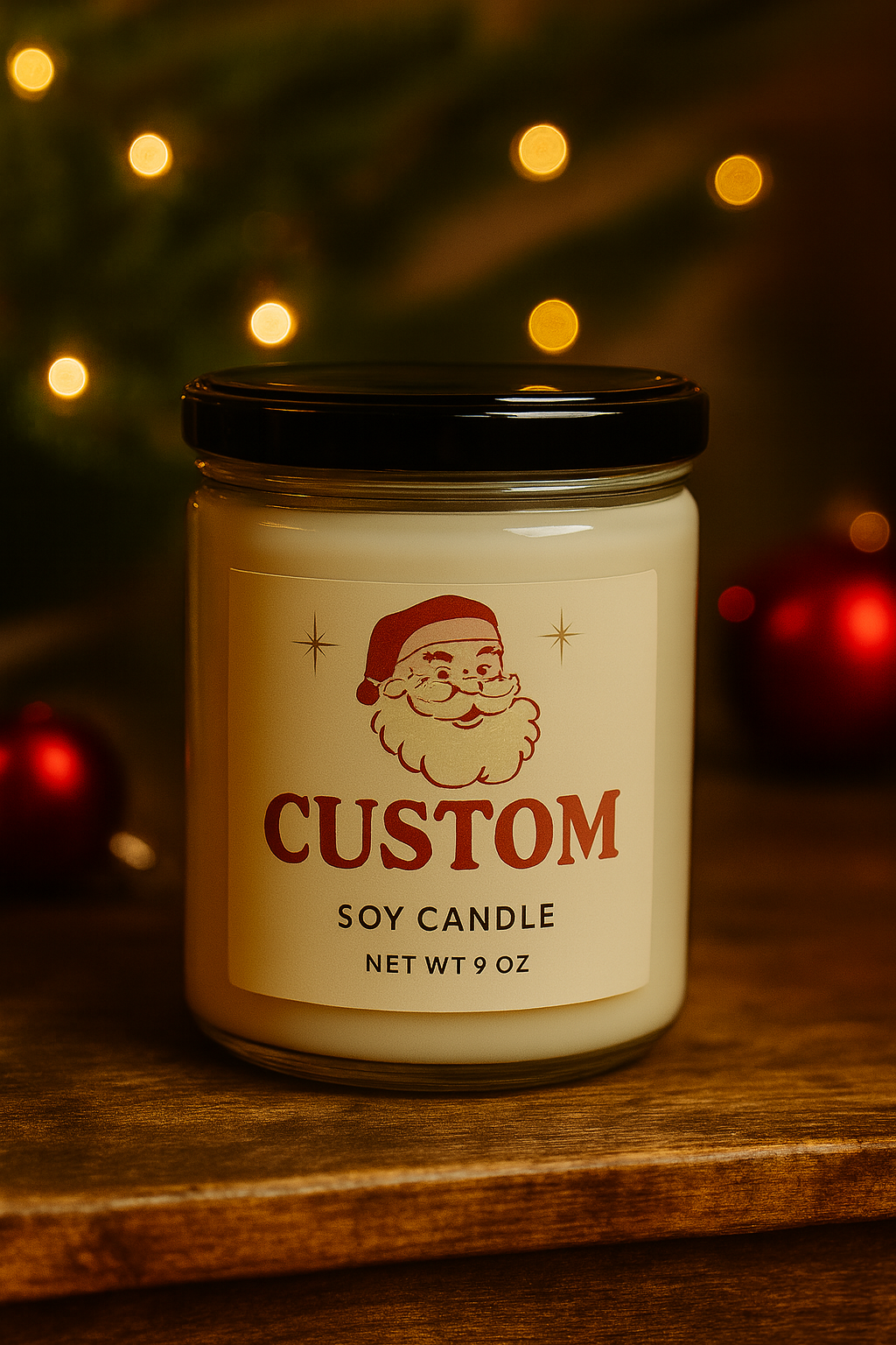 Custom Scented Soy Candle, Holiday Home Decor, Christmas Gift, Cozy Atmosphere, Relaxation, Aromatherapy, Festive Fragrance