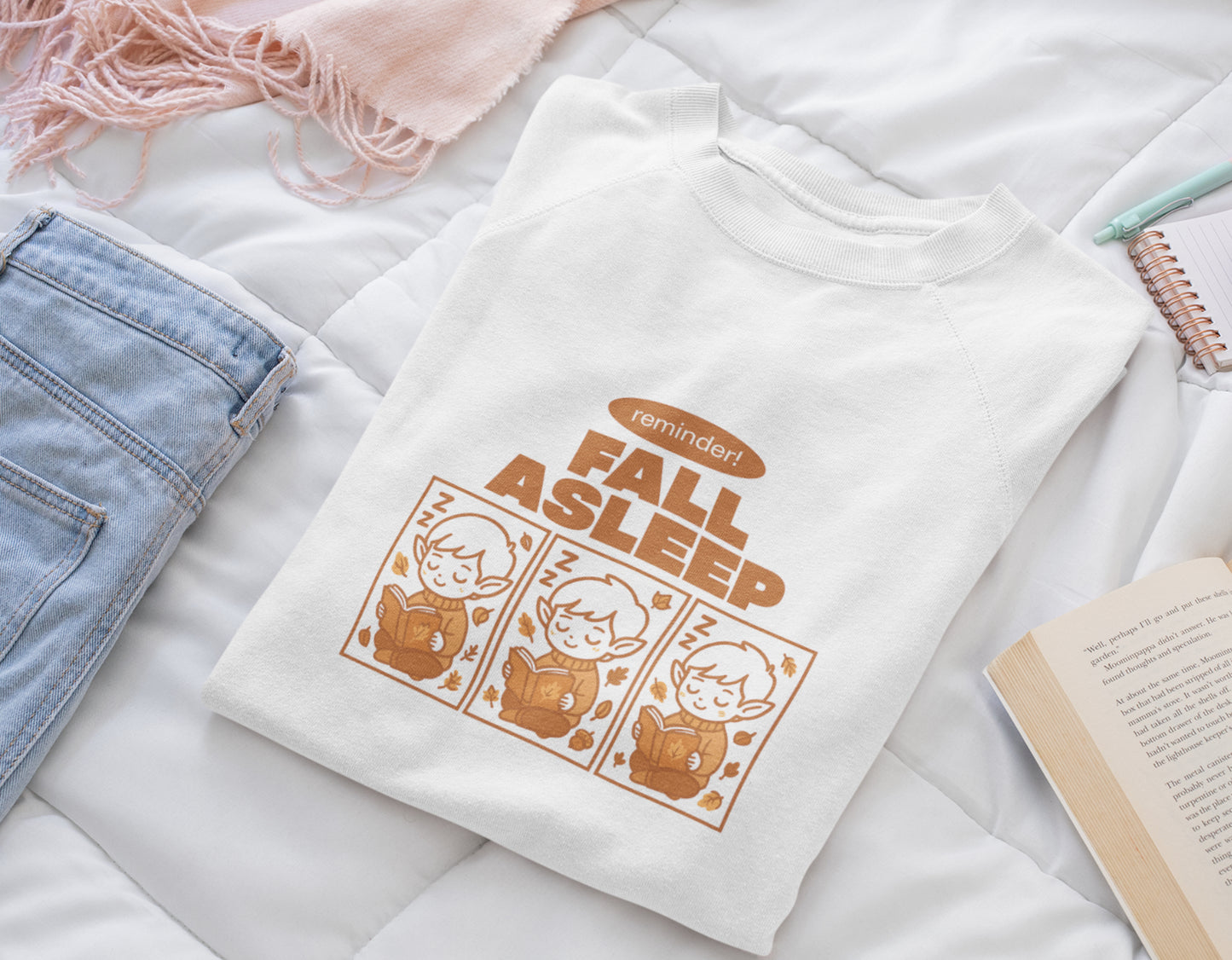 Cozy Reminder Sweatshirt - Fall Asleep Unisex Crewneck