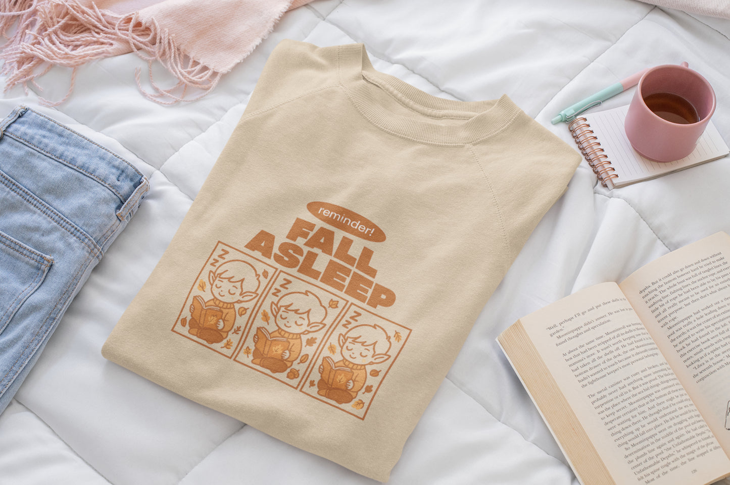 Cozy Reminder Sweatshirt - Fall Asleep Unisex Crewneck