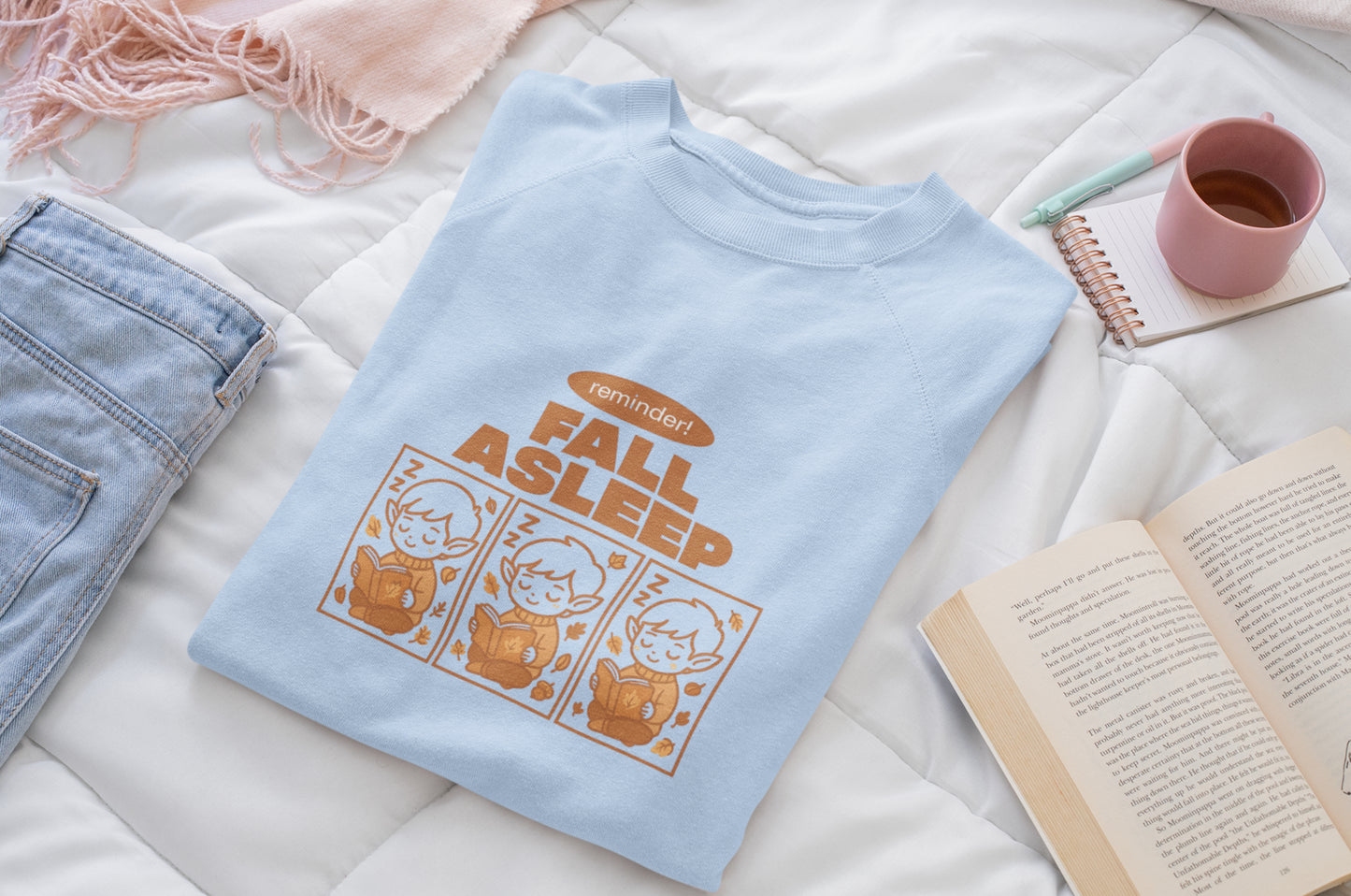 Cozy Reminder Sweatshirt - Fall Asleep Unisex Crewneck