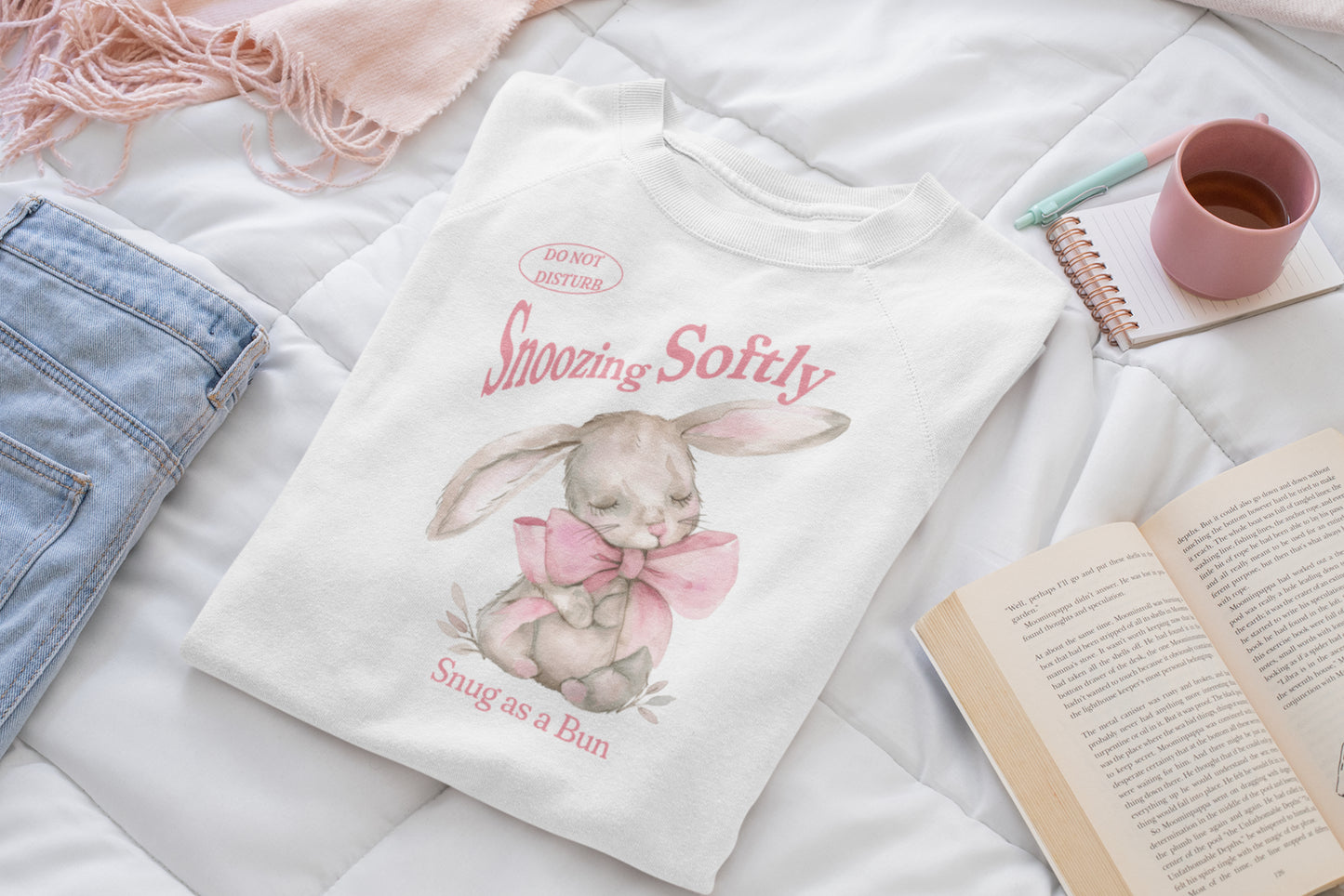Snuggly Bunny Crewneck Sweatshirt, Cozy Sweatshirt for Easter