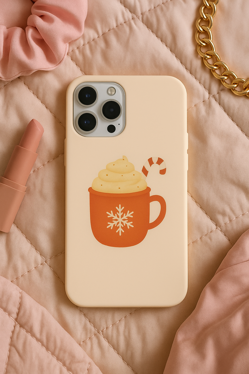 Cozy Holiday Phone Case with Hot Cocoa Design, Winter Style Cover, Cute Gift for Coffee Lovers, Seasonal Accessories, Fun Gadget Decor