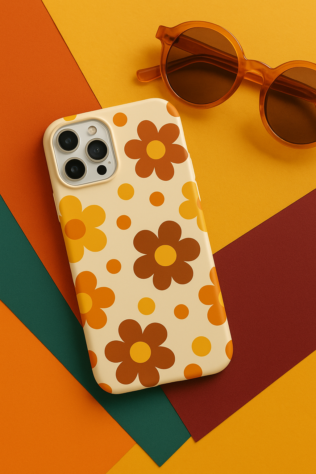 Flower Pattern Phone Case, Cute Phone Cover, Floral Design, Tough Phone Accessories, Gifts for Her, Boho Style Case