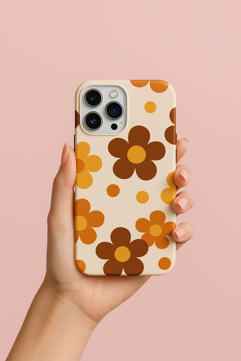 Flower Pattern Phone Case, Cute Phone Cover, Floral Design, Tough Phone Accessories, Gifts for Her, Boho Style Case