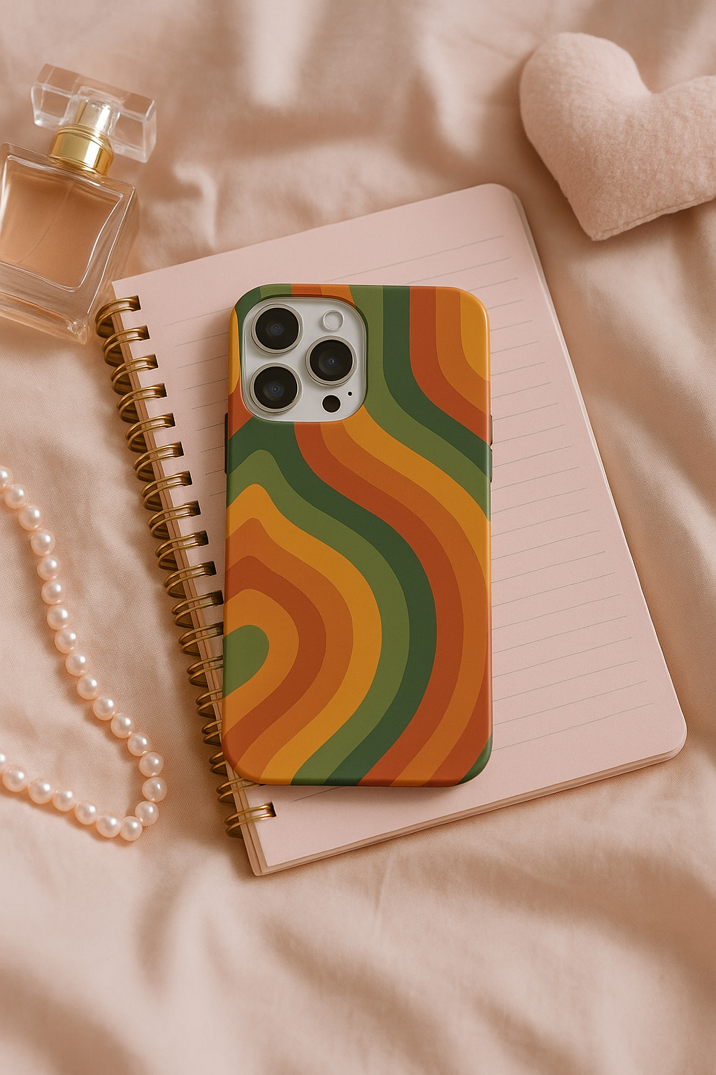Retro Wave Phone Case, Boho iPhone Cover, Tough Cases for Nature Lovers, Groovy Gift for Him, Eco-Friendly Phone Accessories