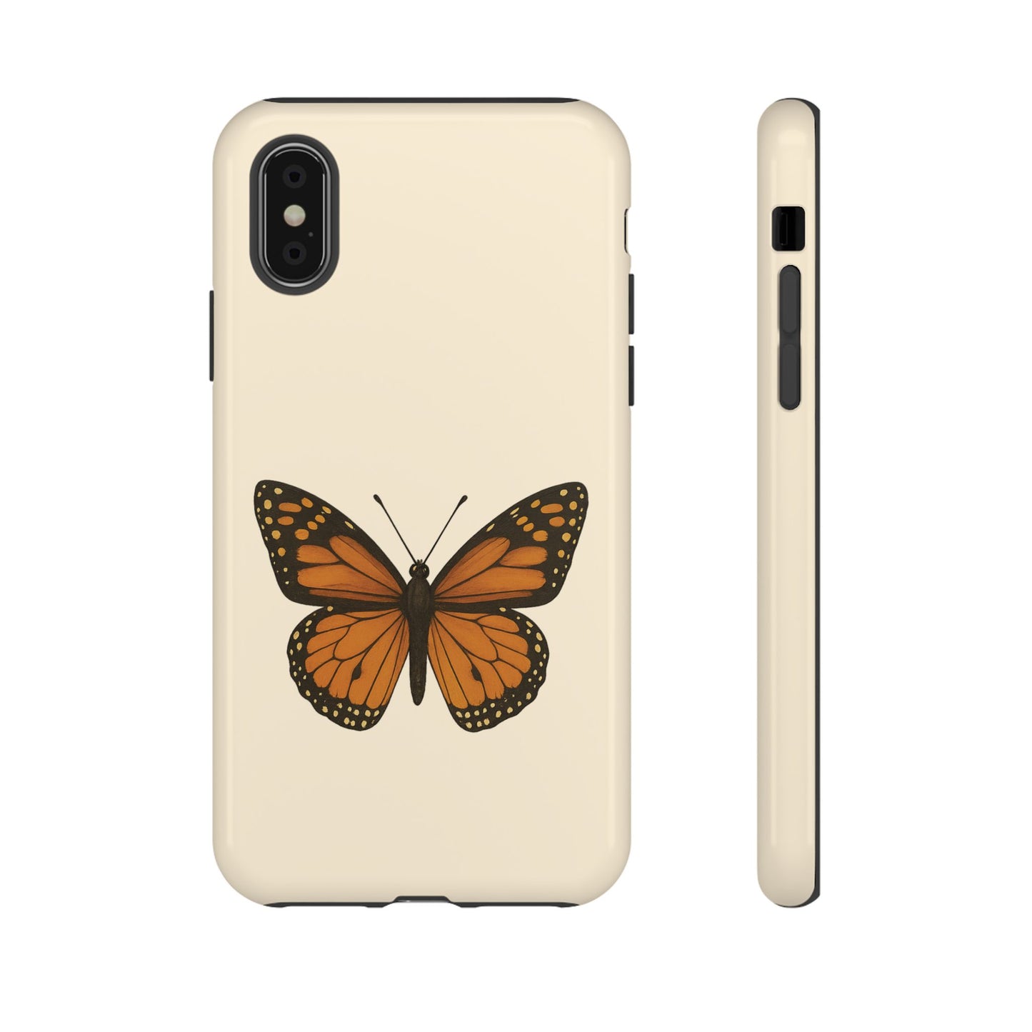Butterfly Phone Case, Tough Phone Cover for Nature Lovers, Floral Design, Gift for Her, Trendy Cell Phone Protector