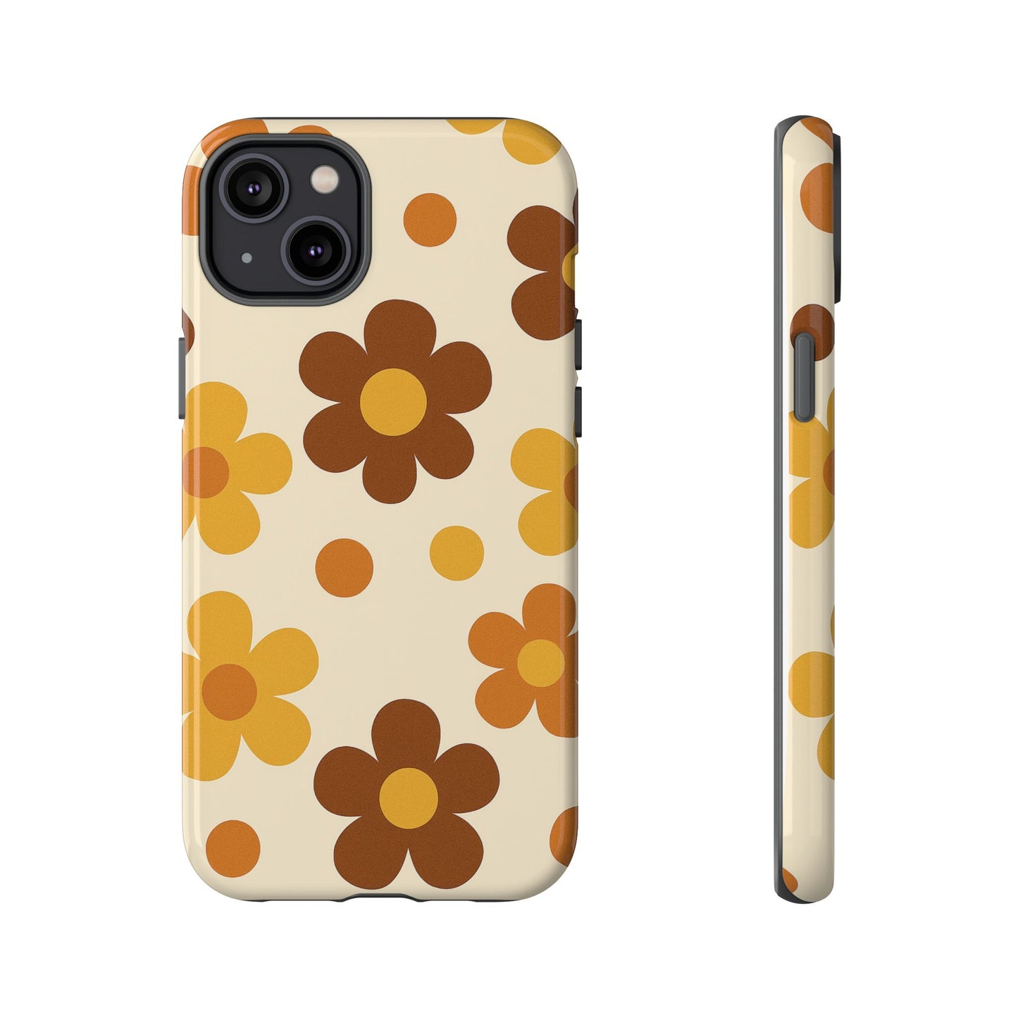 Flower Pattern Phone Case, Cute Phone Cover, Floral Design, Tough Phone Accessories, Gifts for Her, Boho Style Case