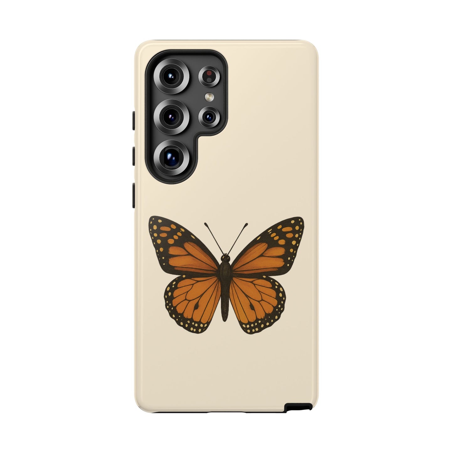 Butterfly Phone Case, Tough Phone Cover for Nature Lovers, Floral Design, Gift for Her, Trendy Cell Phone Protector