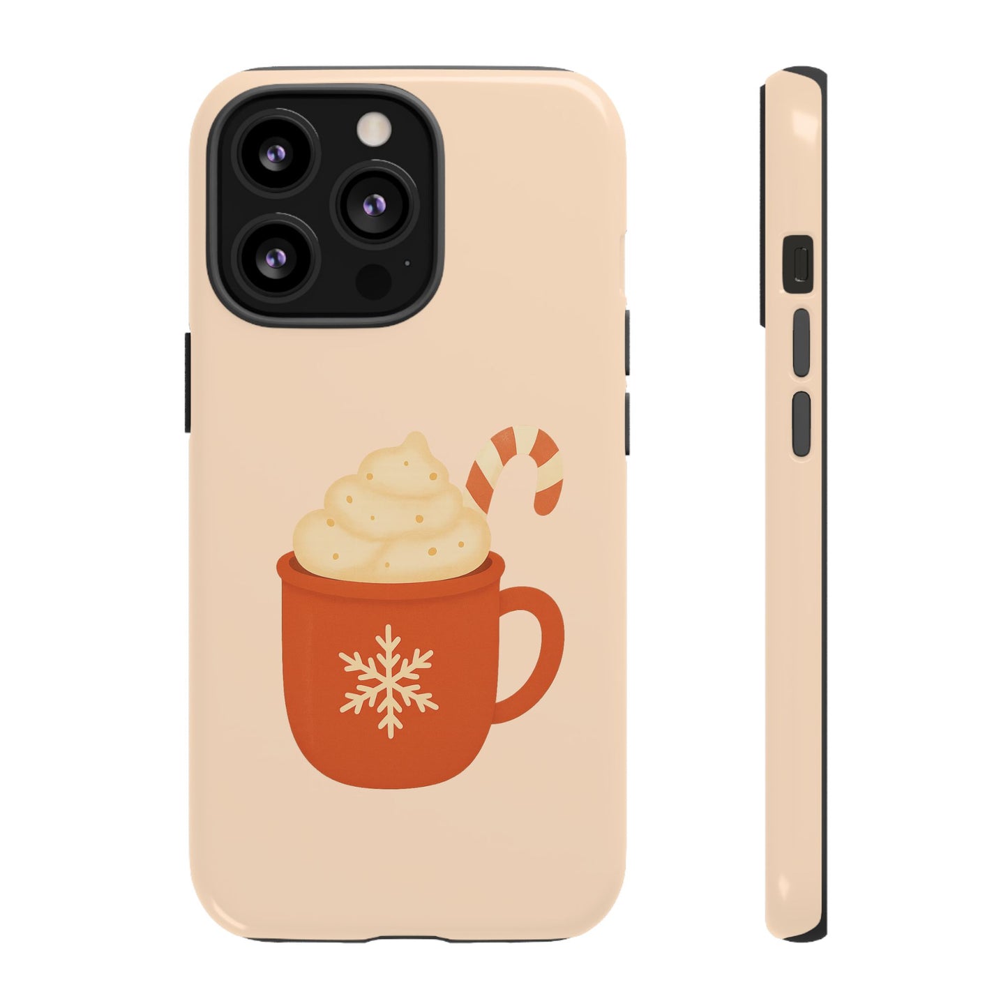 Cozy Holiday Phone Case with Hot Cocoa Design, Winter Style Cover, Cute Gift for Coffee Lovers, Seasonal Accessories, Fun Gadget Decor