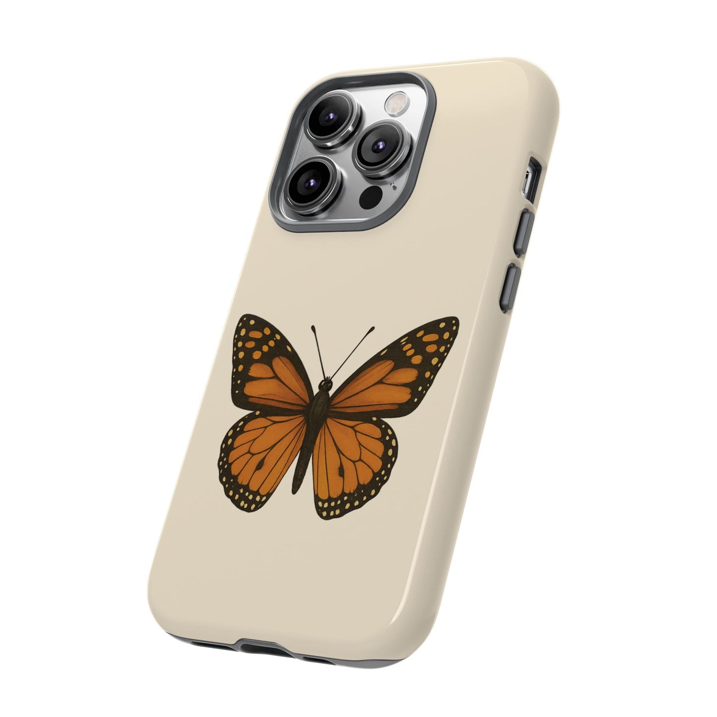 Butterfly Phone Case, Tough Phone Cover for Nature Lovers, Floral Design, Gift for Her, Trendy Cell Phone Protector