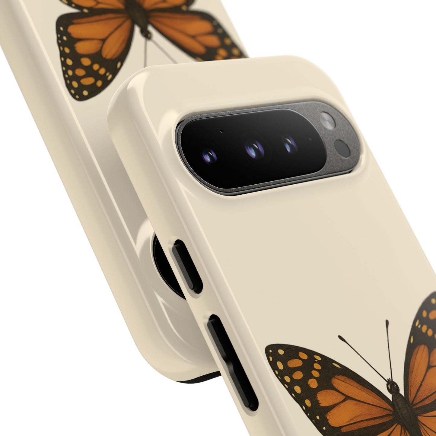 Butterfly Phone Case, Tough Phone Cover for Nature Lovers, Floral Design, Gift for Her, Trendy Cell Phone Protector