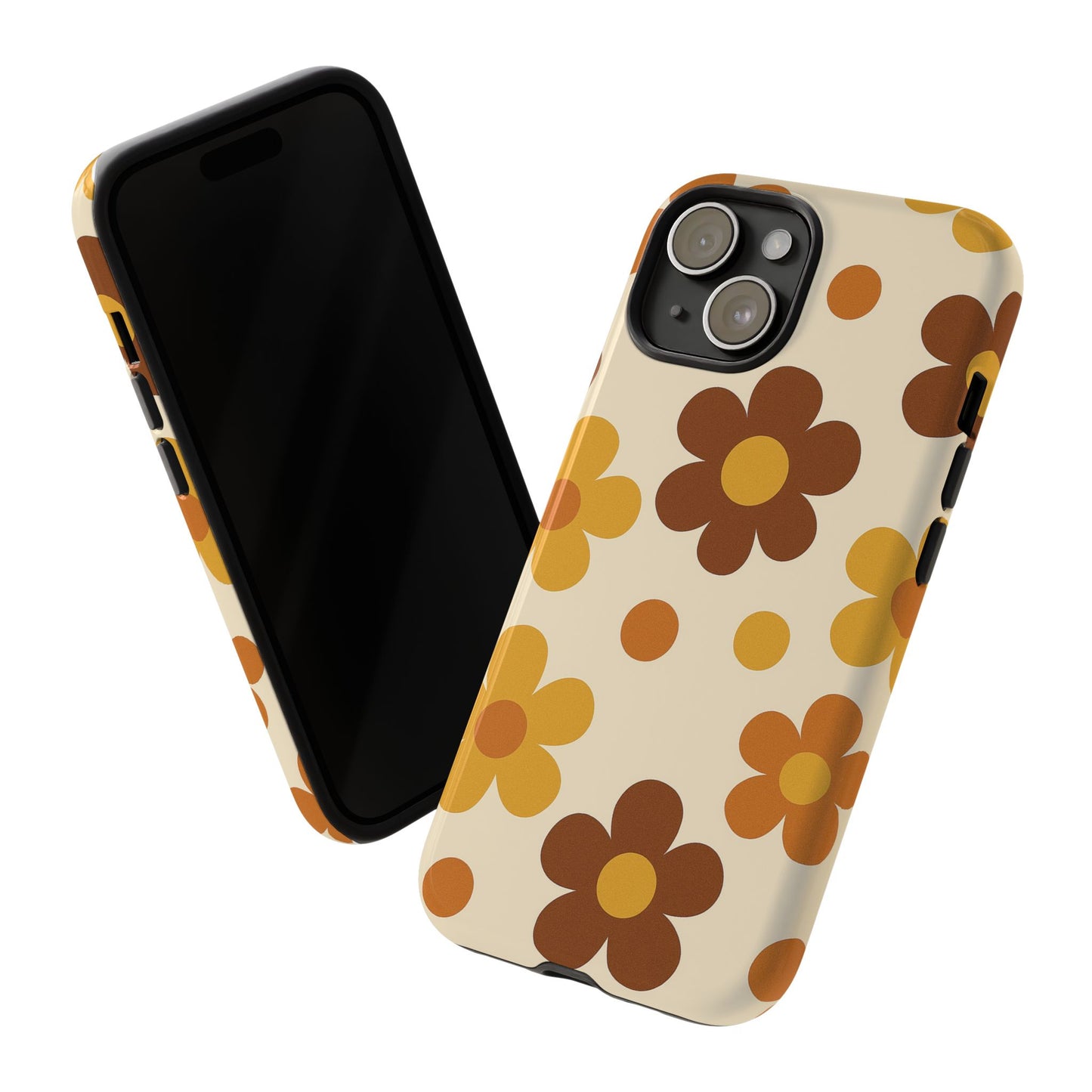 Flower Pattern Phone Case, Cute Phone Cover, Floral Design, Tough Phone Accessories, Gifts for Her, Boho Style Case