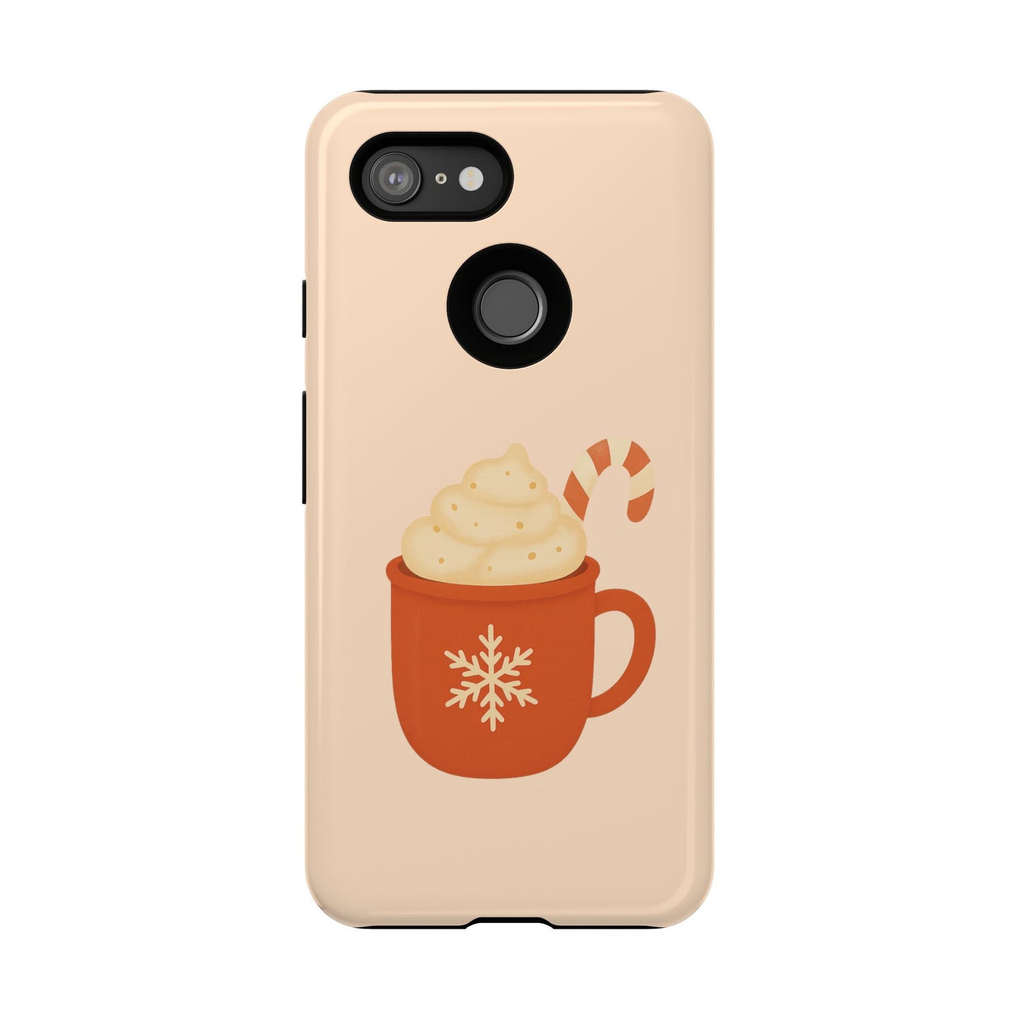 Cozy Holiday Phone Case with Hot Cocoa Design, Winter Style Cover, Cute Gift for Coffee Lovers, Seasonal Accessories, Fun Gadget Decor