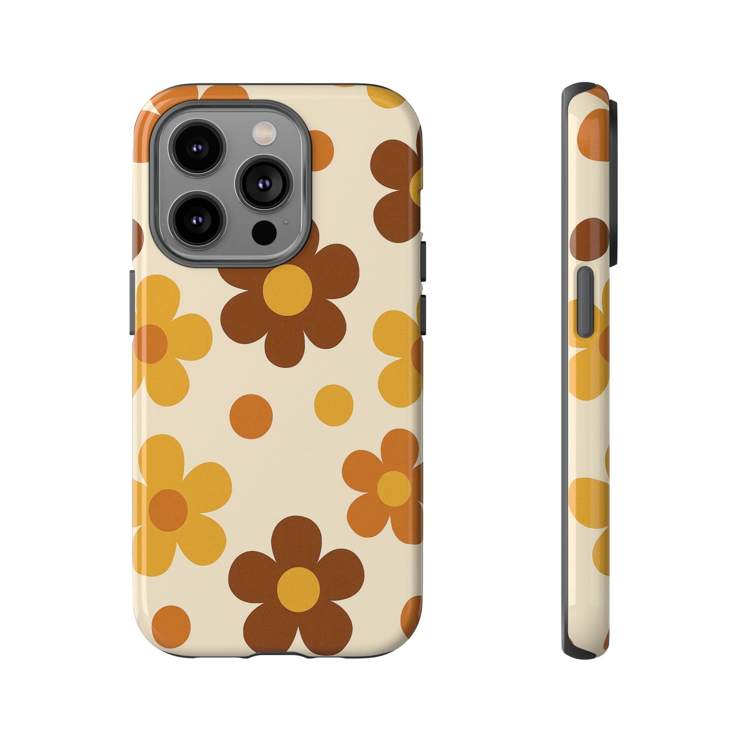 Flower Pattern Phone Case, Cute Phone Cover, Floral Design, Tough Phone Accessories, Gifts for Her, Boho Style Case