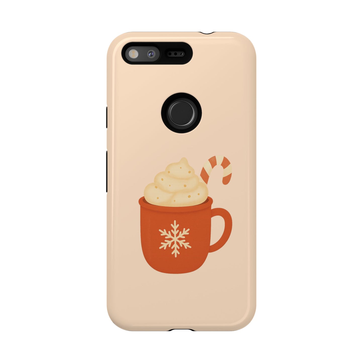 Cozy Holiday Phone Case with Hot Cocoa Design, Winter Style Cover, Cute Gift for Coffee Lovers, Seasonal Accessories, Fun Gadget Decor