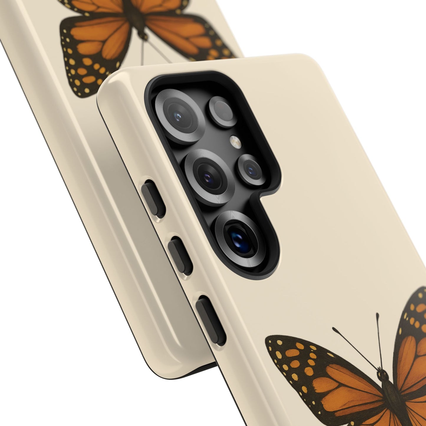 Butterfly Phone Case, Tough Phone Cover for Nature Lovers, Floral Design, Gift for Her, Trendy Cell Phone Protector