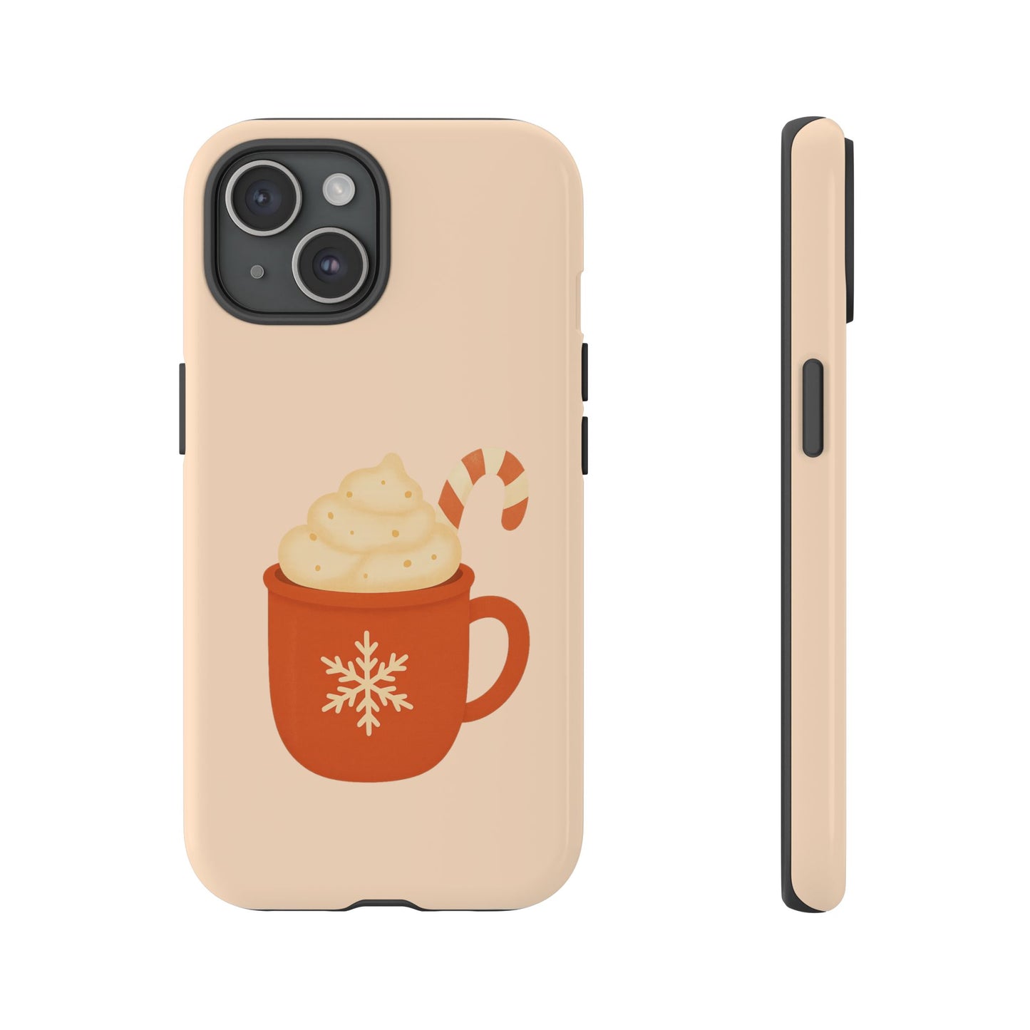 Cozy Holiday Phone Case with Hot Cocoa Design, Winter Style Cover, Cute Gift for Coffee Lovers, Seasonal Accessories, Fun Gadget Decor