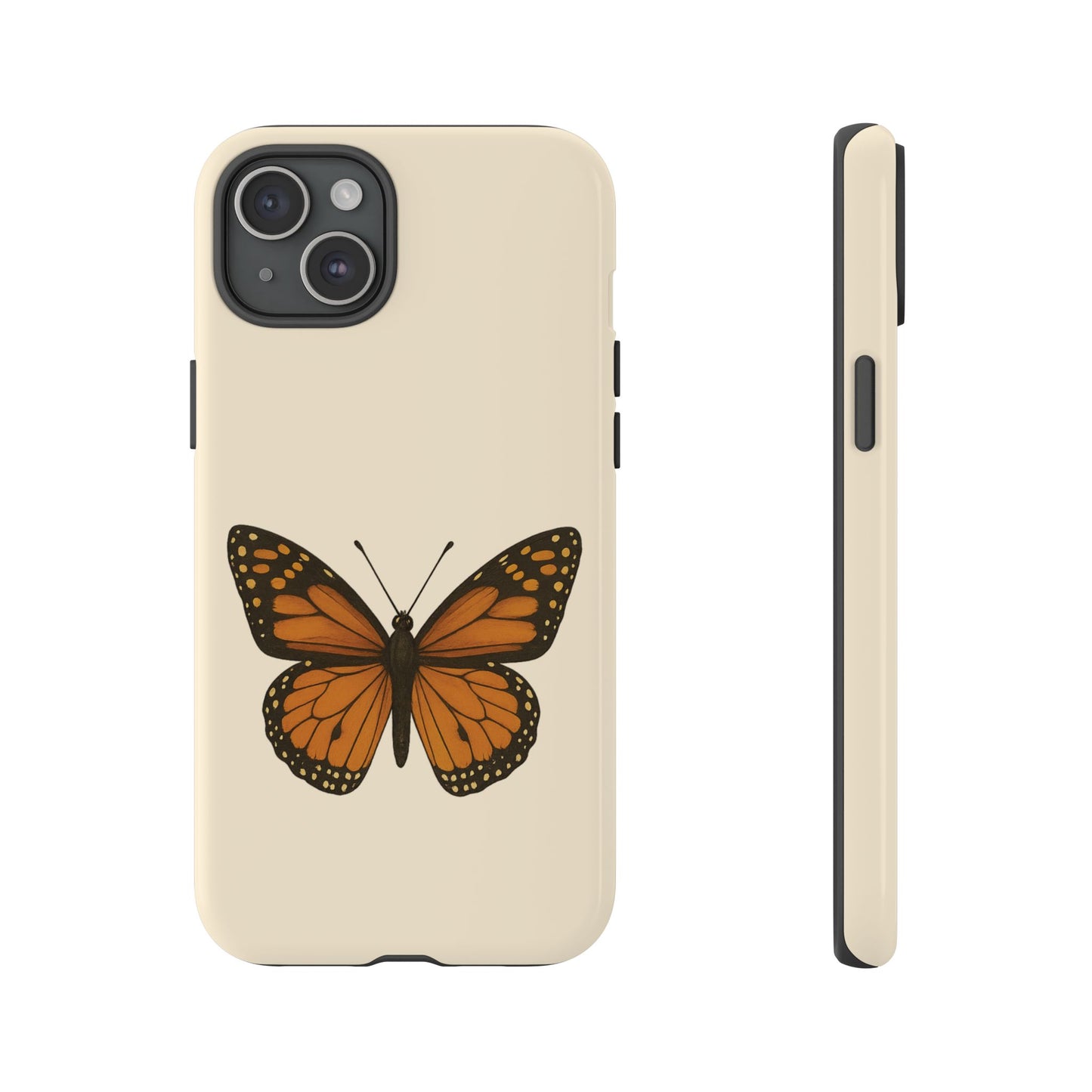 Butterfly Phone Case, Tough Phone Cover for Nature Lovers, Floral Design, Gift for Her, Trendy Cell Phone Protector