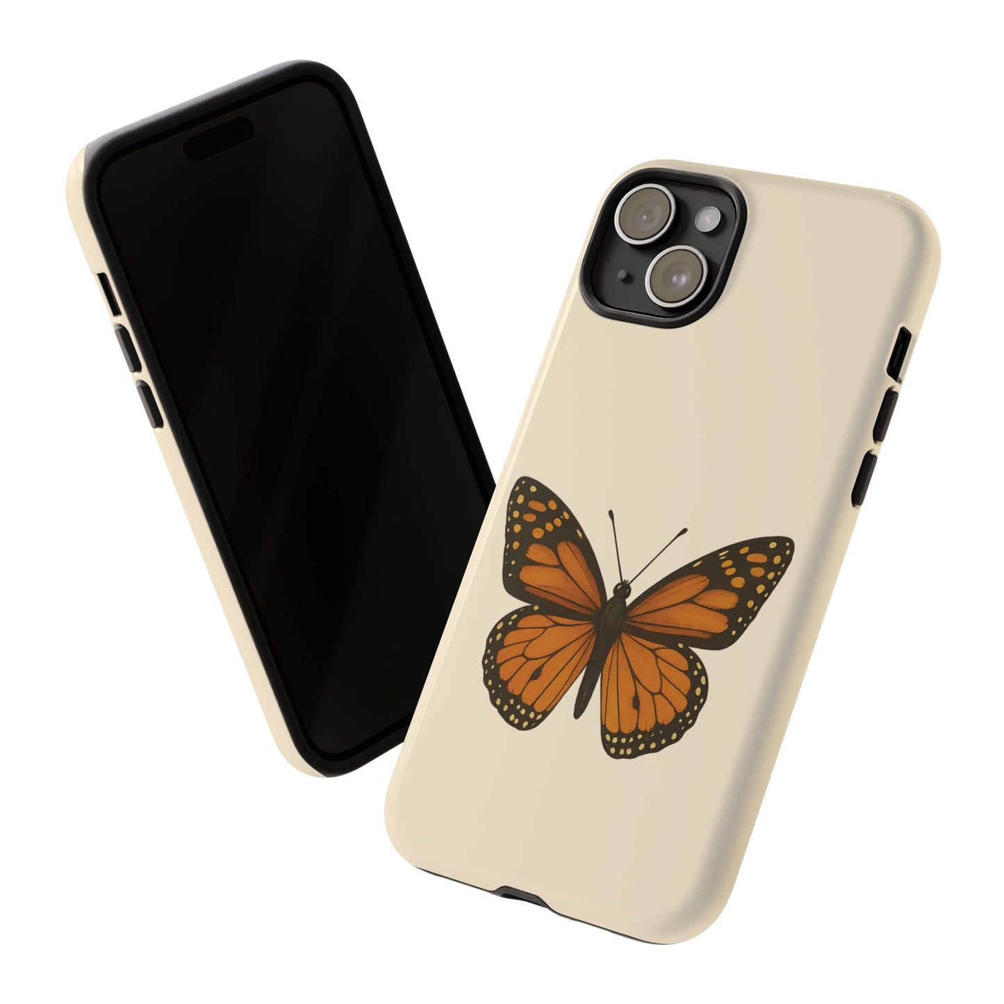 Butterfly Phone Case, Tough Phone Cover for Nature Lovers, Floral Design, Gift for Her, Trendy Cell Phone Protector