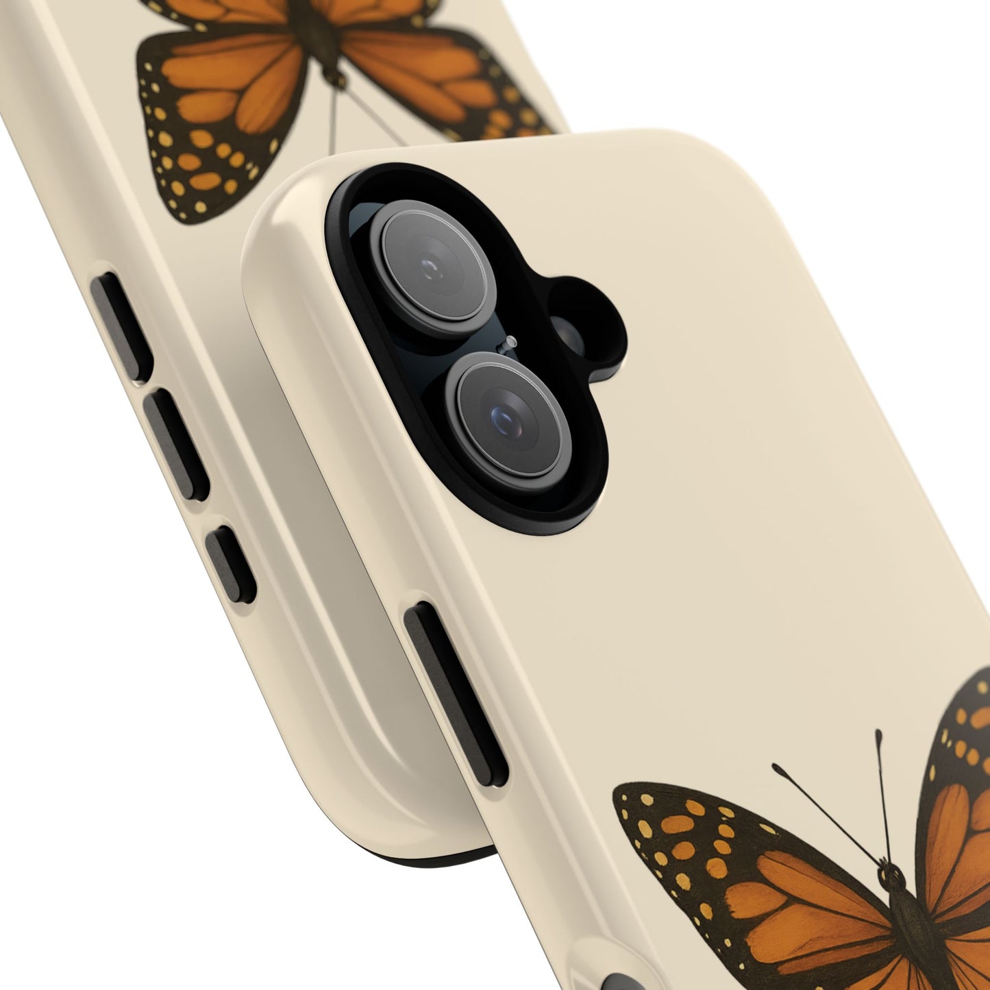Butterfly Phone Case, Tough Phone Cover for Nature Lovers, Floral Design, Gift for Her, Trendy Cell Phone Protector