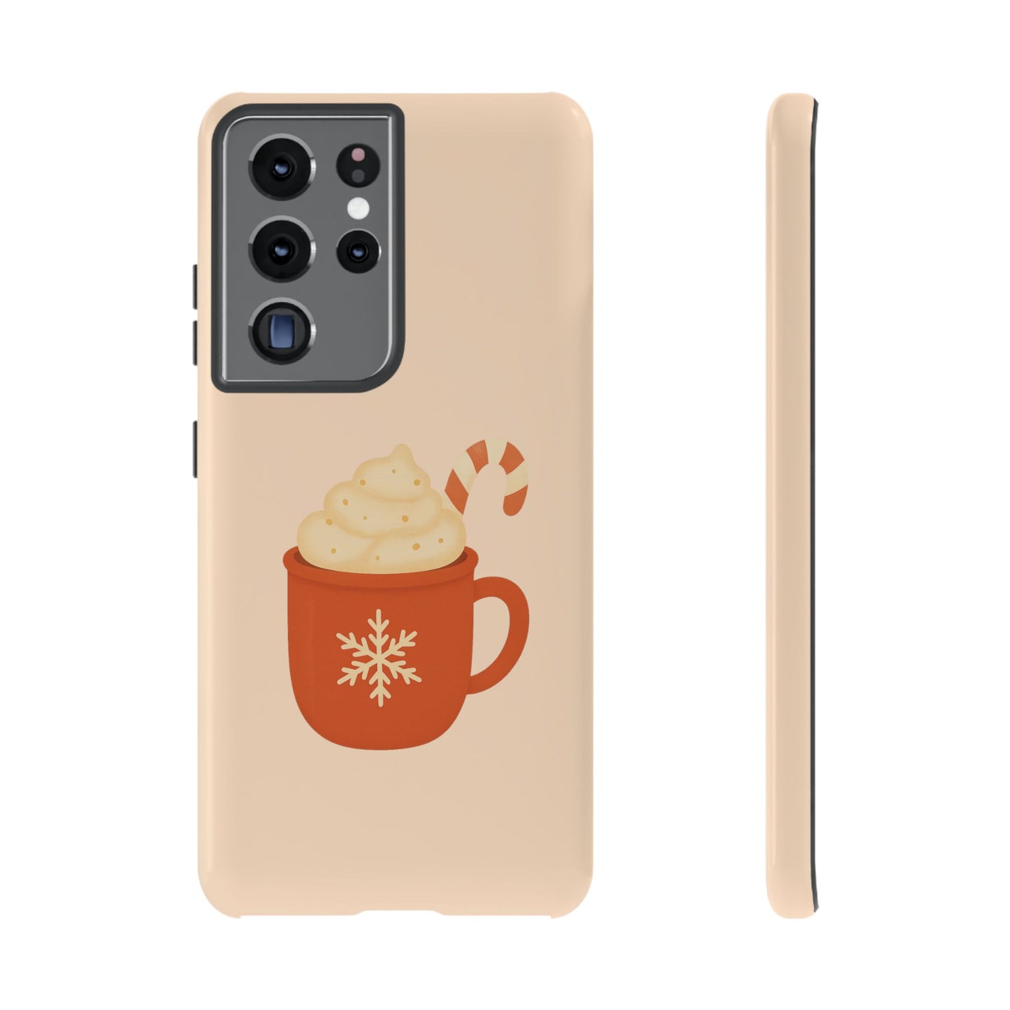Cozy Holiday Phone Case with Hot Cocoa Design, Winter Style Cover, Cute Gift for Coffee Lovers, Seasonal Accessories, Fun Gadget Decor