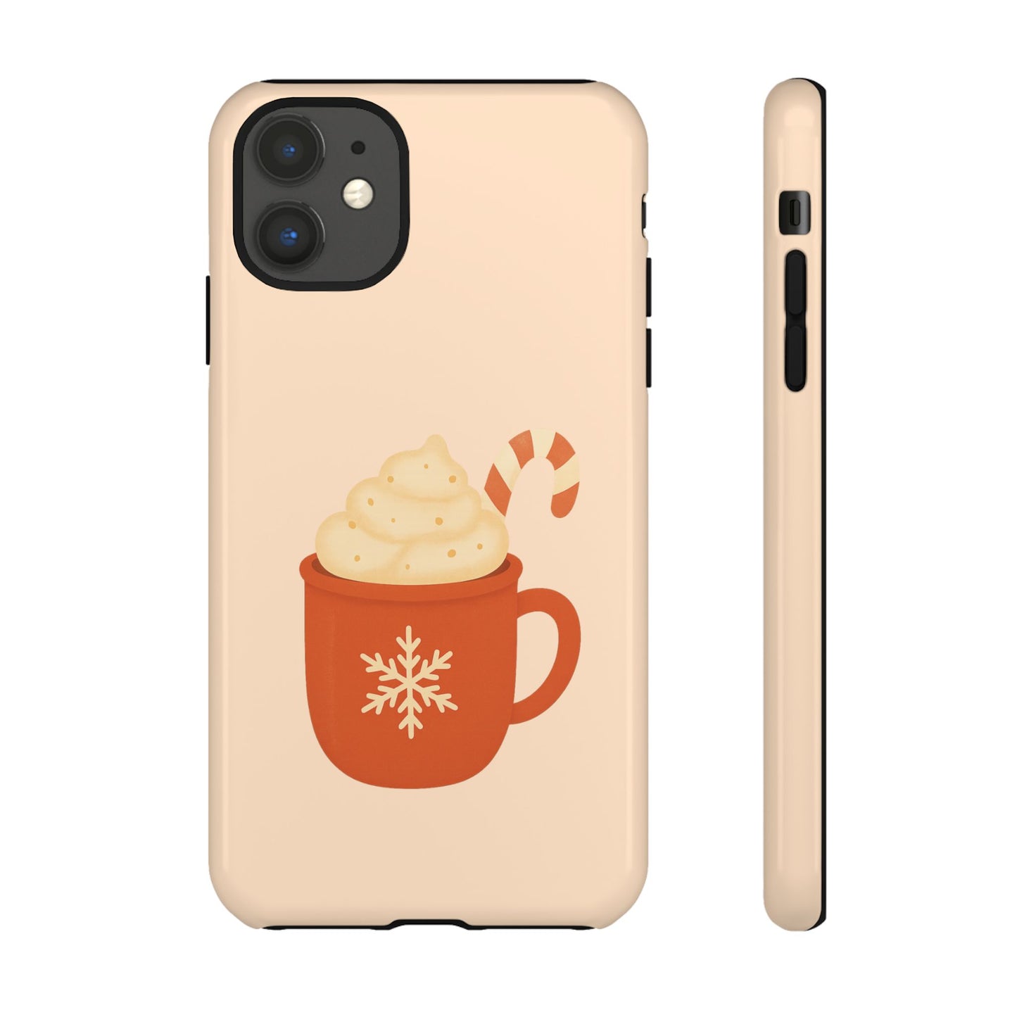 Cozy Holiday Phone Case with Hot Cocoa Design, Winter Style Cover, Cute Gift for Coffee Lovers, Seasonal Accessories, Fun Gadget Decor