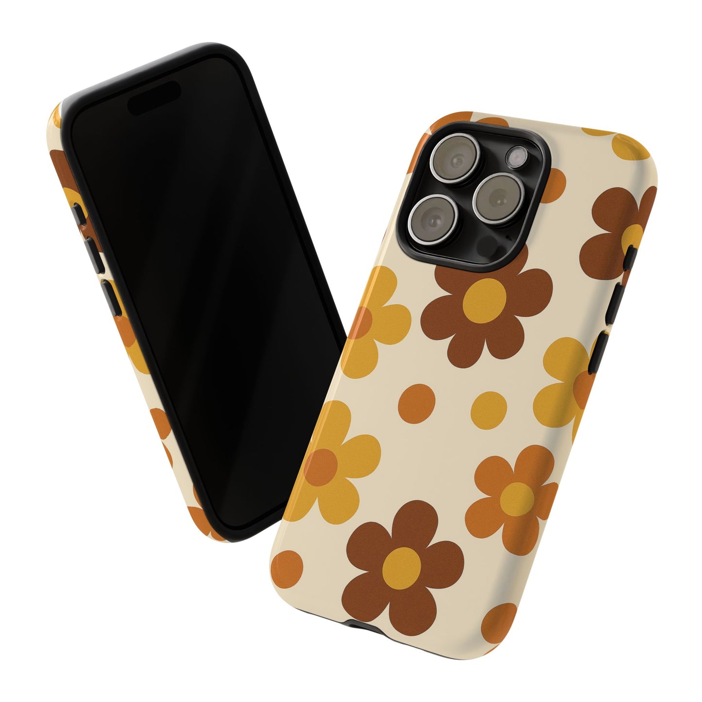 Flower Pattern Phone Case, Cute Phone Cover, Floral Design, Tough Phone Accessories, Gifts for Her, Boho Style Case