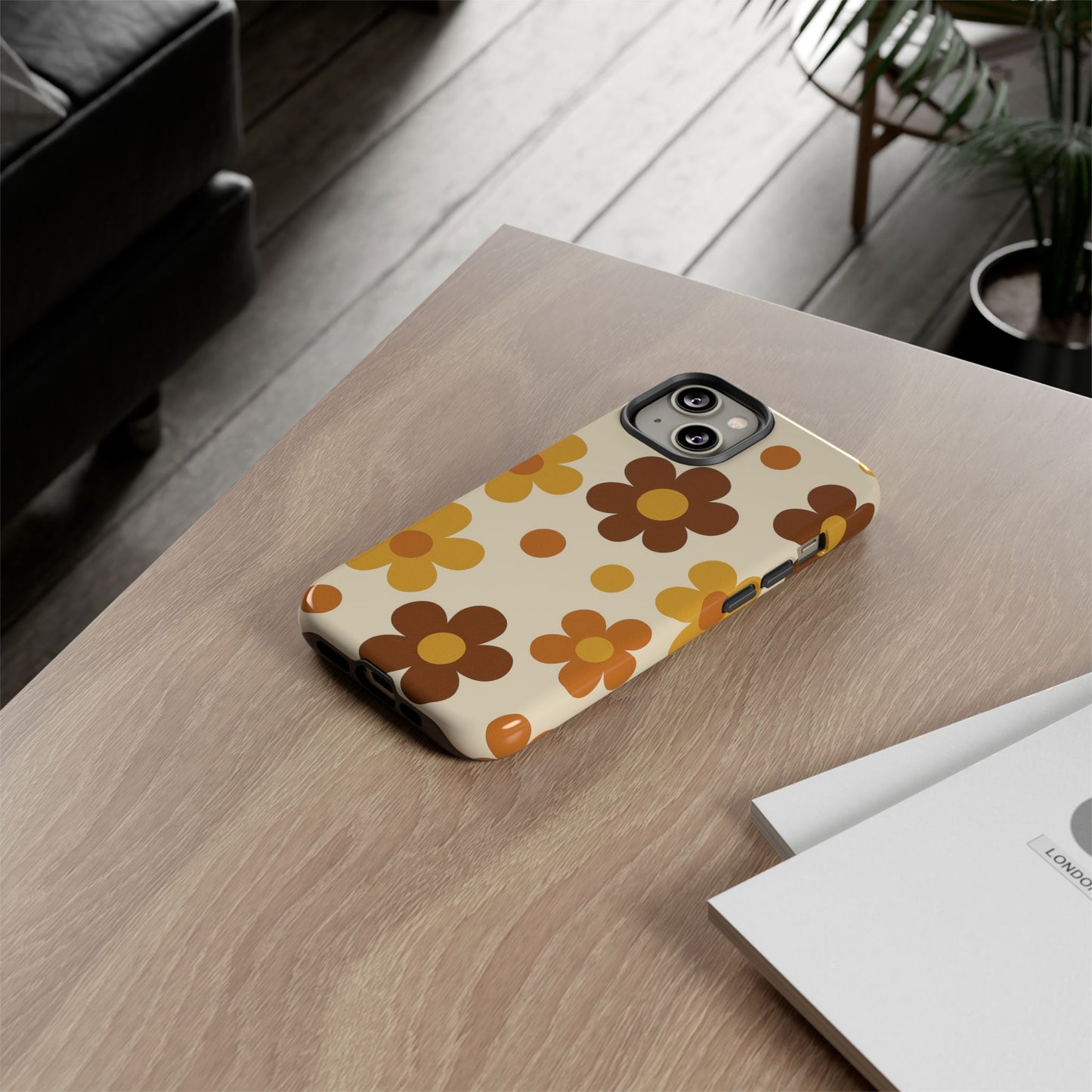 Flower Pattern Phone Case, Cute Phone Cover, Floral Design, Tough Phone Accessories, Gifts for Her, Boho Style Case