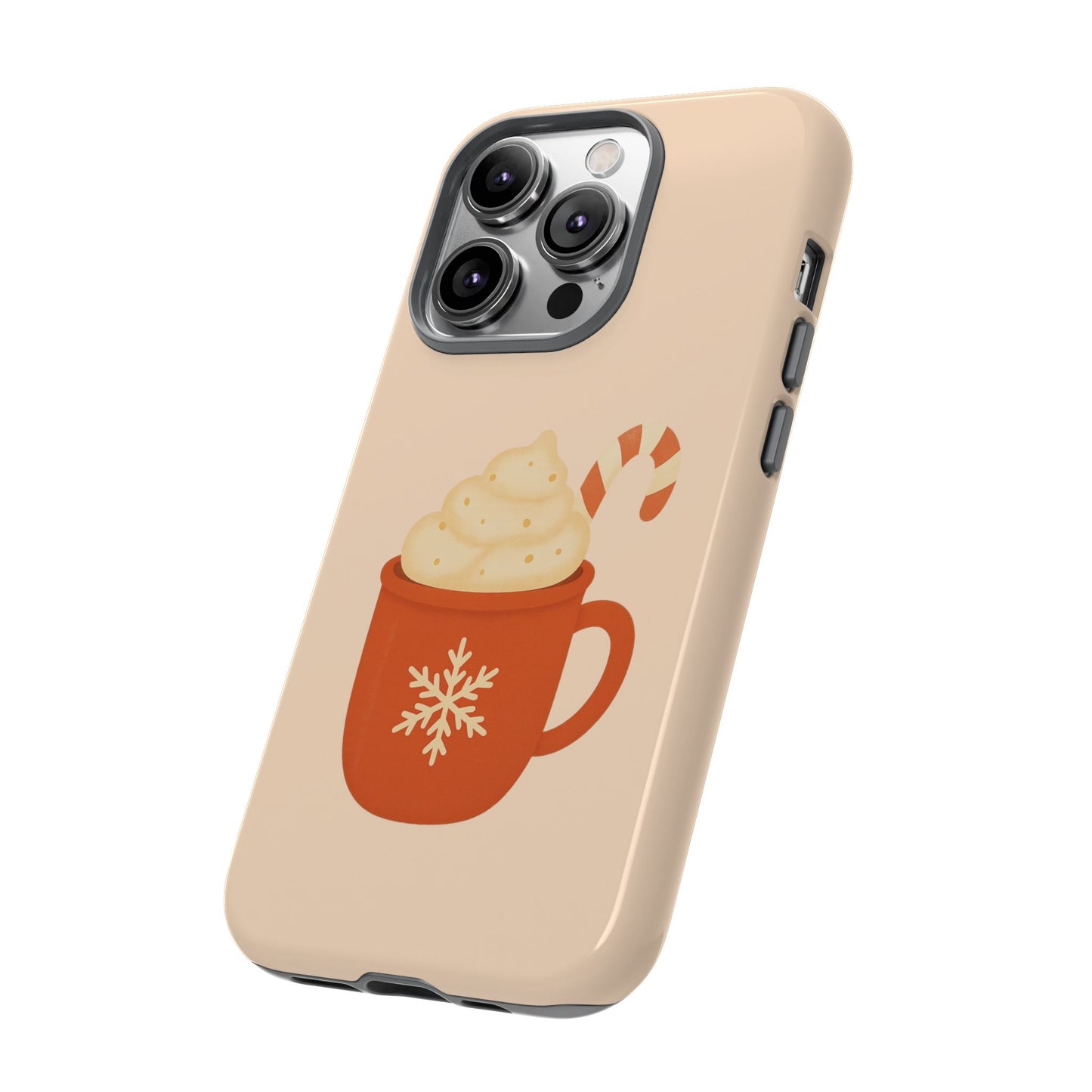 Cozy Holiday Phone Case with Hot Cocoa Design, Winter Style Cover, Cute Gift for Coffee Lovers, Seasonal Accessories, Fun Gadget Decor
