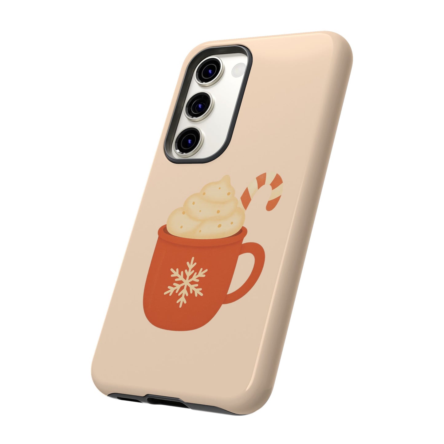 Cozy Holiday Phone Case with Hot Cocoa Design, Winter Style Cover, Cute Gift for Coffee Lovers, Seasonal Accessories, Fun Gadget Decor