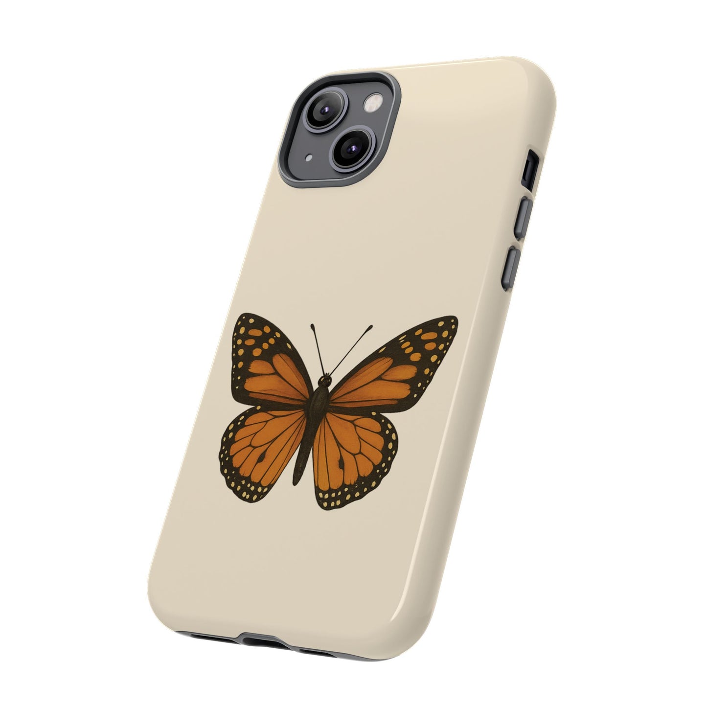 Butterfly Phone Case, Tough Phone Cover for Nature Lovers, Floral Design, Gift for Her, Trendy Cell Phone Protector