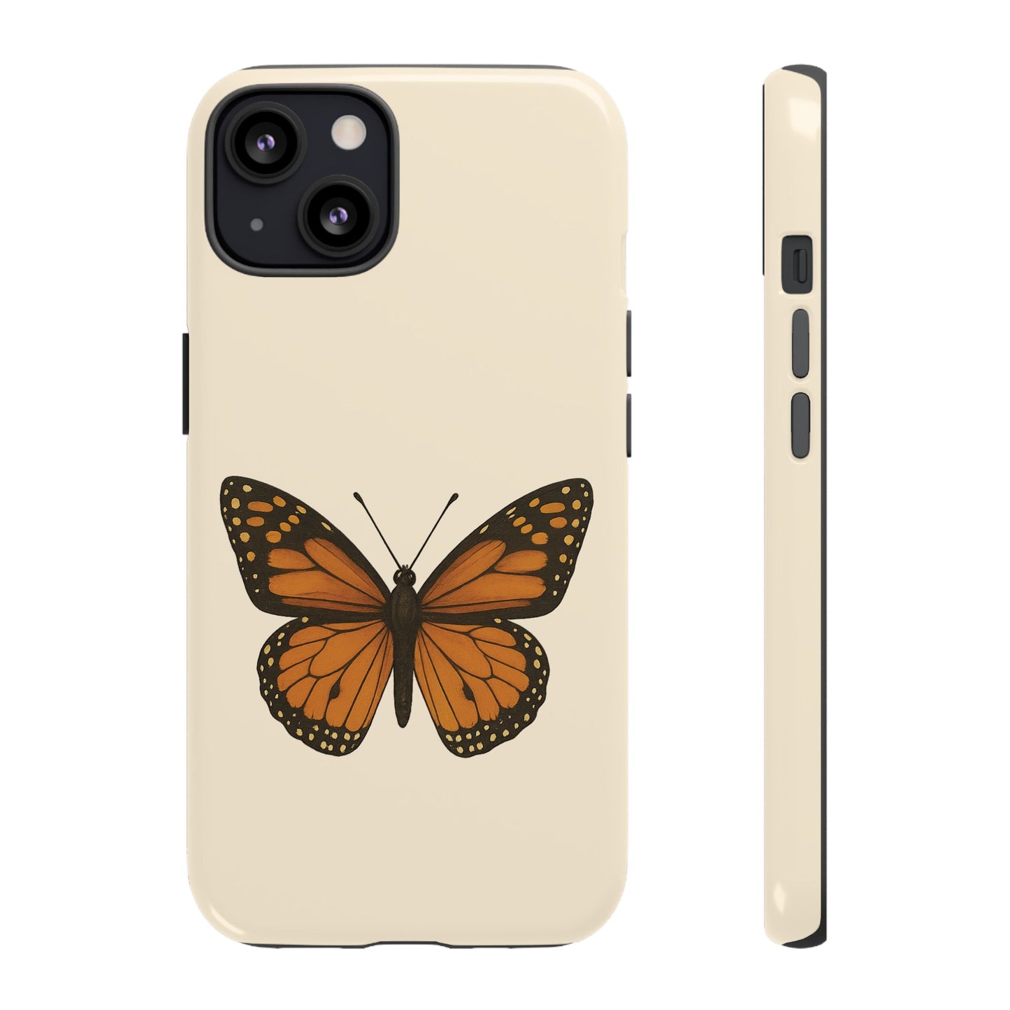 Butterfly Phone Case, Tough Phone Cover for Nature Lovers, Floral Design, Gift for Her, Trendy Cell Phone Protector
