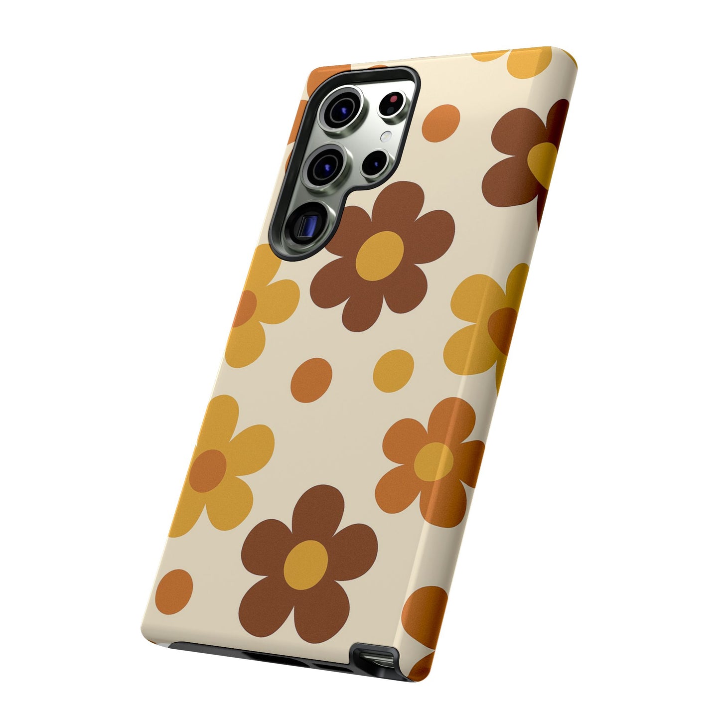 Flower Pattern Phone Case, Cute Phone Cover, Floral Design, Tough Phone Accessories, Gifts for Her, Boho Style Case