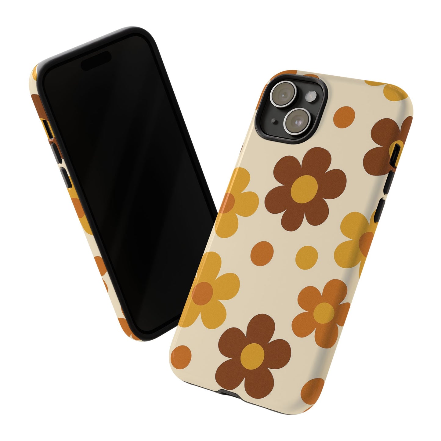 Flower Pattern Phone Case, Cute Phone Cover, Floral Design, Tough Phone Accessories, Gifts for Her, Boho Style Case