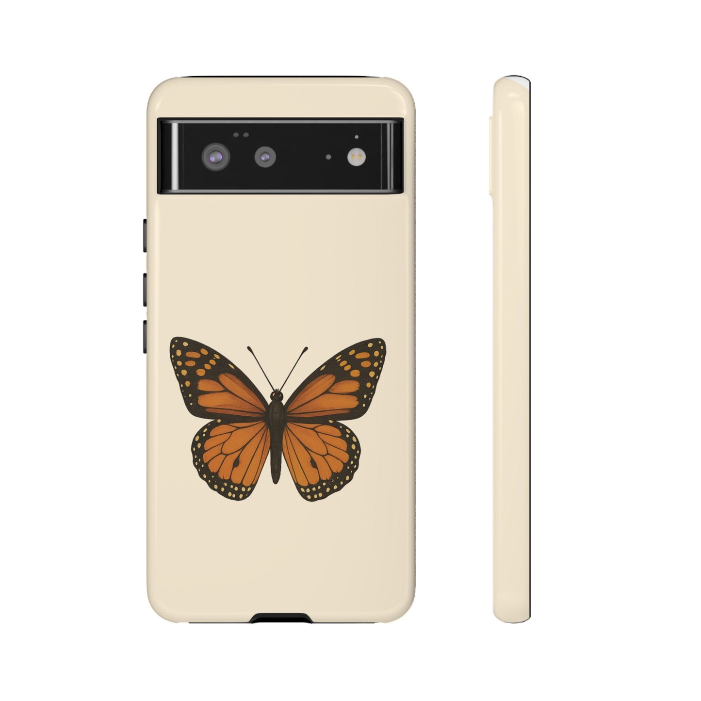 Butterfly Phone Case, Tough Phone Cover for Nature Lovers, Floral Design, Gift for Her, Trendy Cell Phone Protector