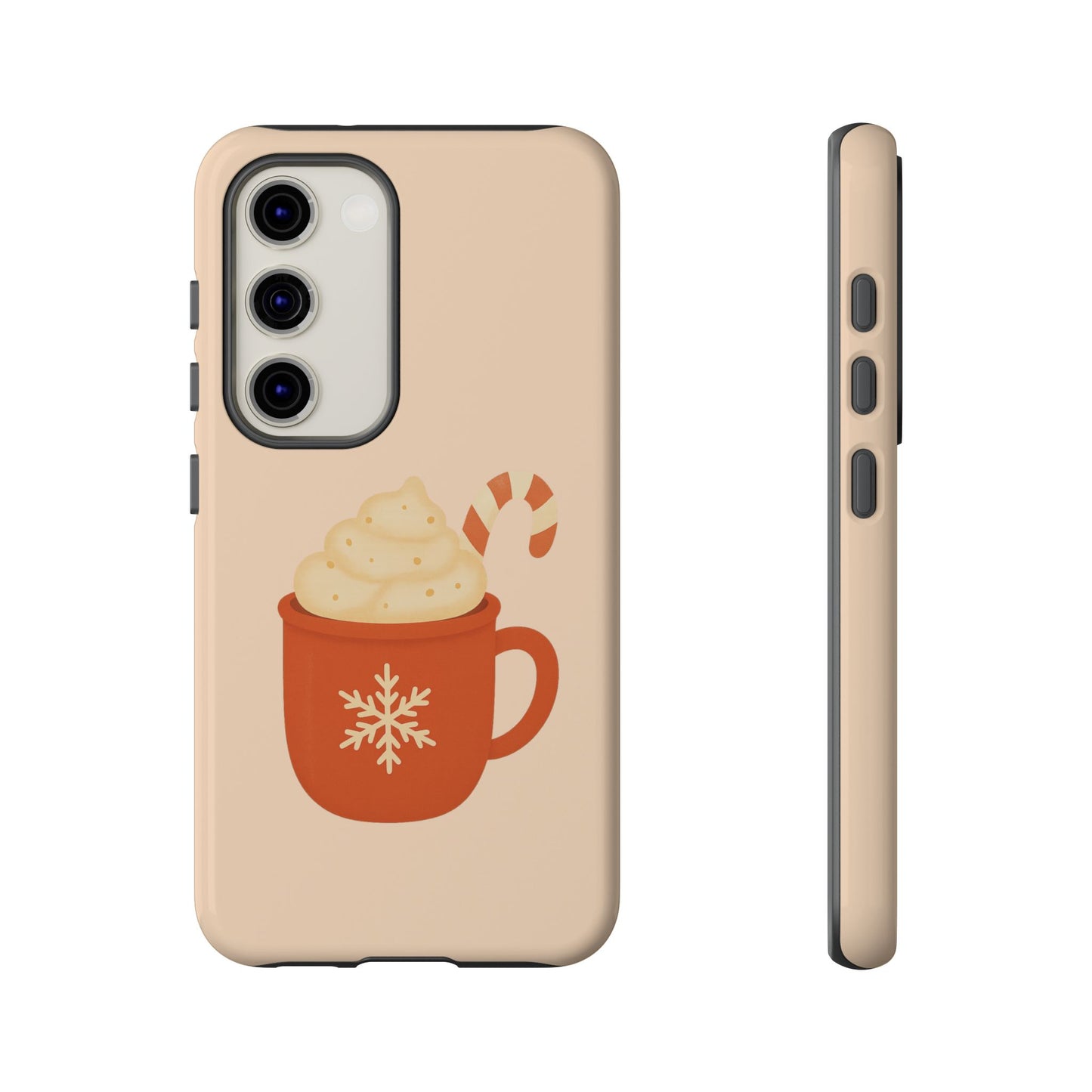 Cozy Holiday Phone Case with Hot Cocoa Design, Winter Style Cover, Cute Gift for Coffee Lovers, Seasonal Accessories, Fun Gadget Decor