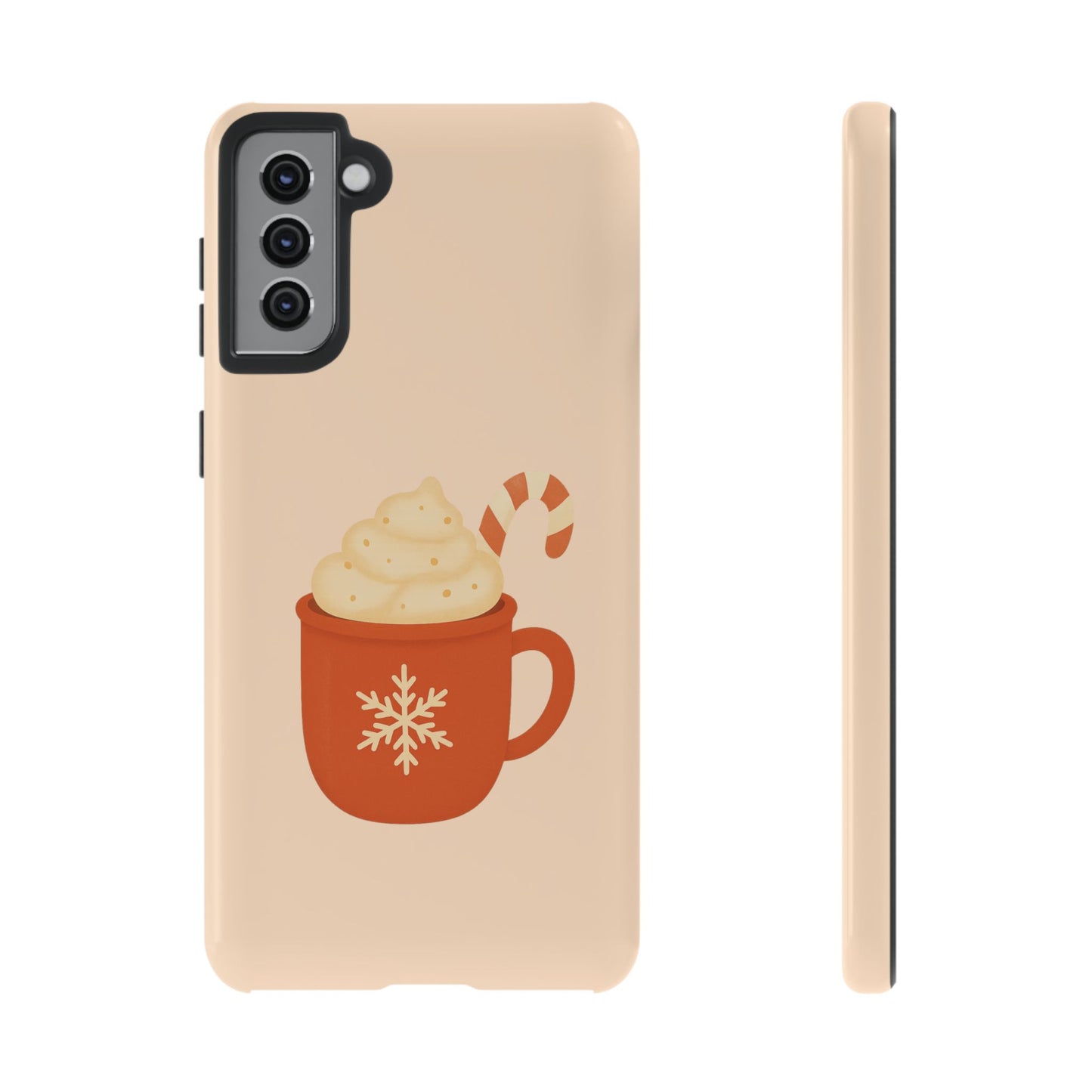 Cozy Holiday Phone Case with Hot Cocoa Design, Winter Style Cover, Cute Gift for Coffee Lovers, Seasonal Accessories, Fun Gadget Decor