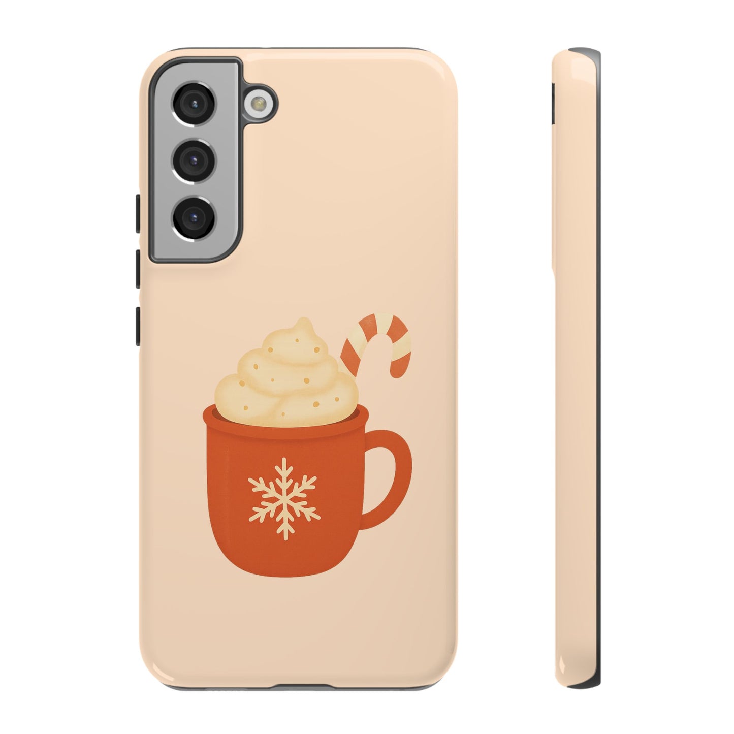 Cozy Holiday Phone Case with Hot Cocoa Design, Winter Style Cover, Cute Gift for Coffee Lovers, Seasonal Accessories, Fun Gadget Decor