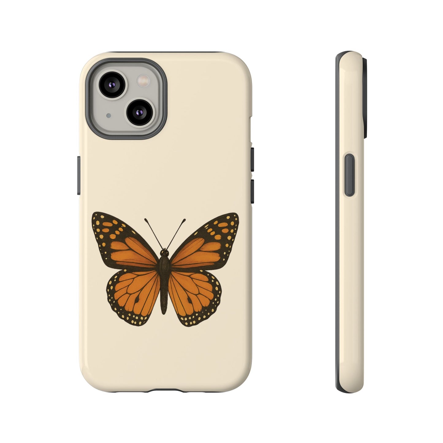 Butterfly Phone Case, Tough Phone Cover for Nature Lovers, Floral Design, Gift for Her, Trendy Cell Phone Protector