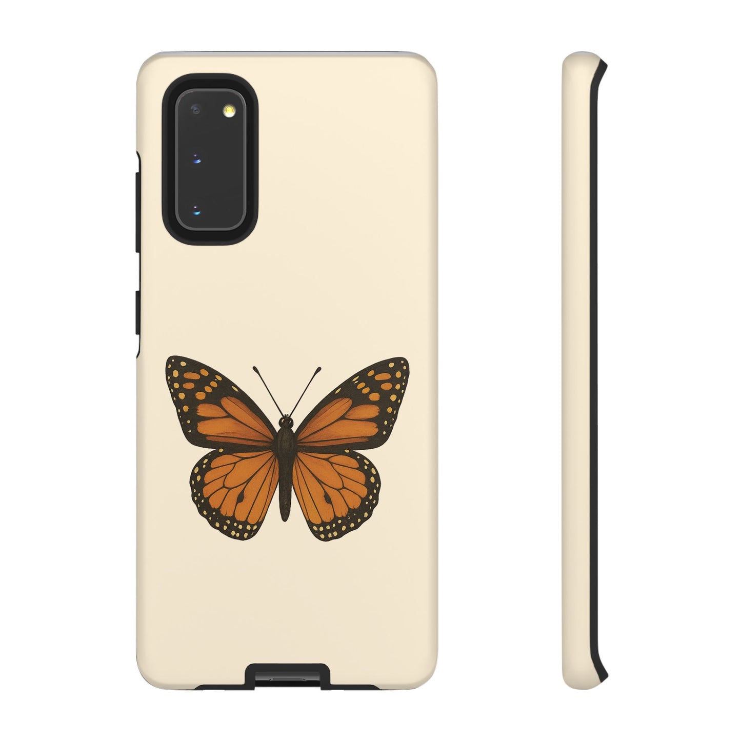Butterfly Phone Case, Tough Phone Cover for Nature Lovers, Floral Design, Gift for Her, Trendy Cell Phone Protector