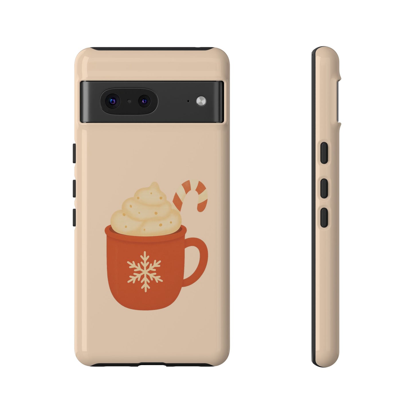 Cozy Holiday Phone Case with Hot Cocoa Design, Winter Style Cover, Cute Gift for Coffee Lovers, Seasonal Accessories, Fun Gadget Decor