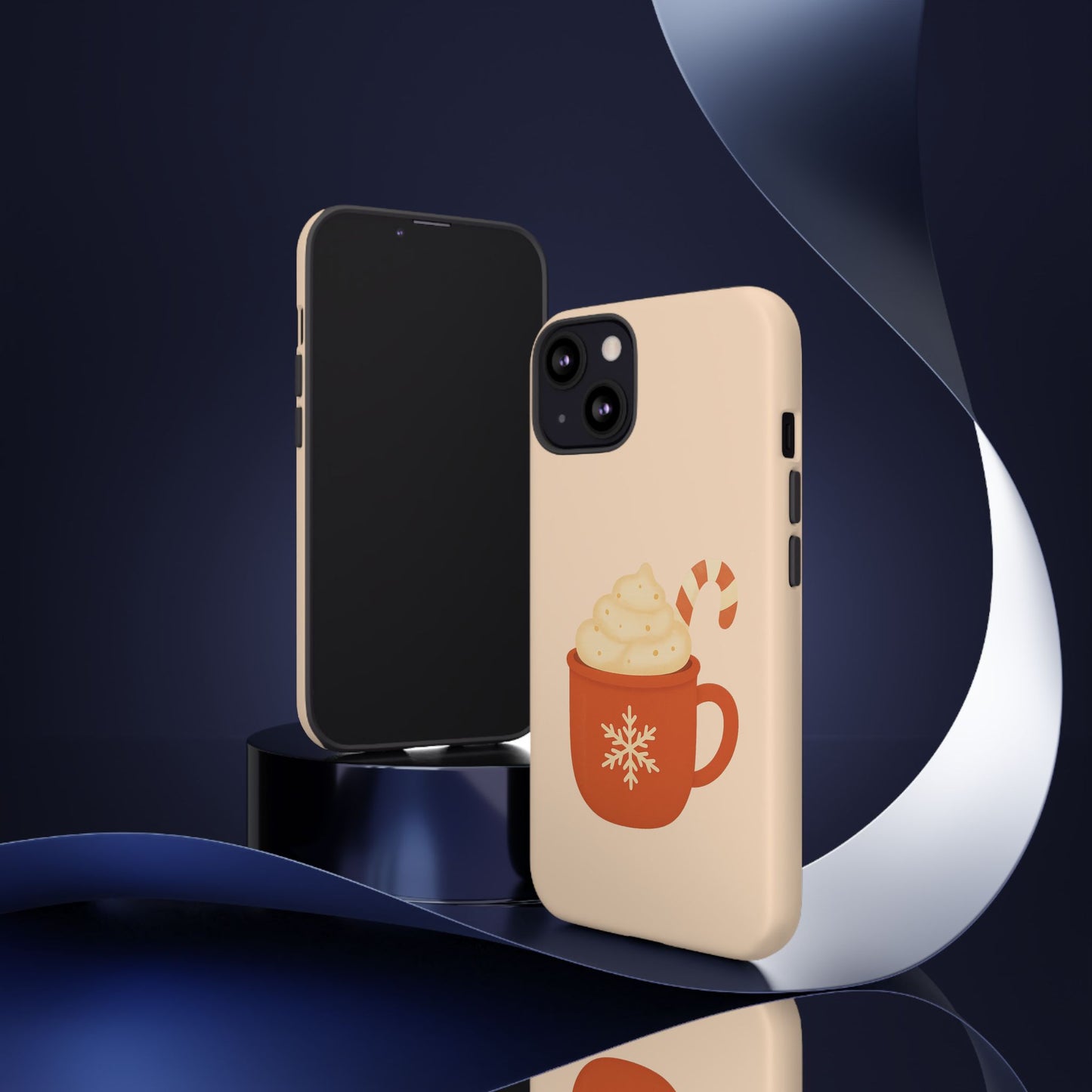 Cozy Holiday Phone Case with Hot Cocoa Design, Winter Style Cover, Cute Gift for Coffee Lovers, Seasonal Accessories, Fun Gadget Decor