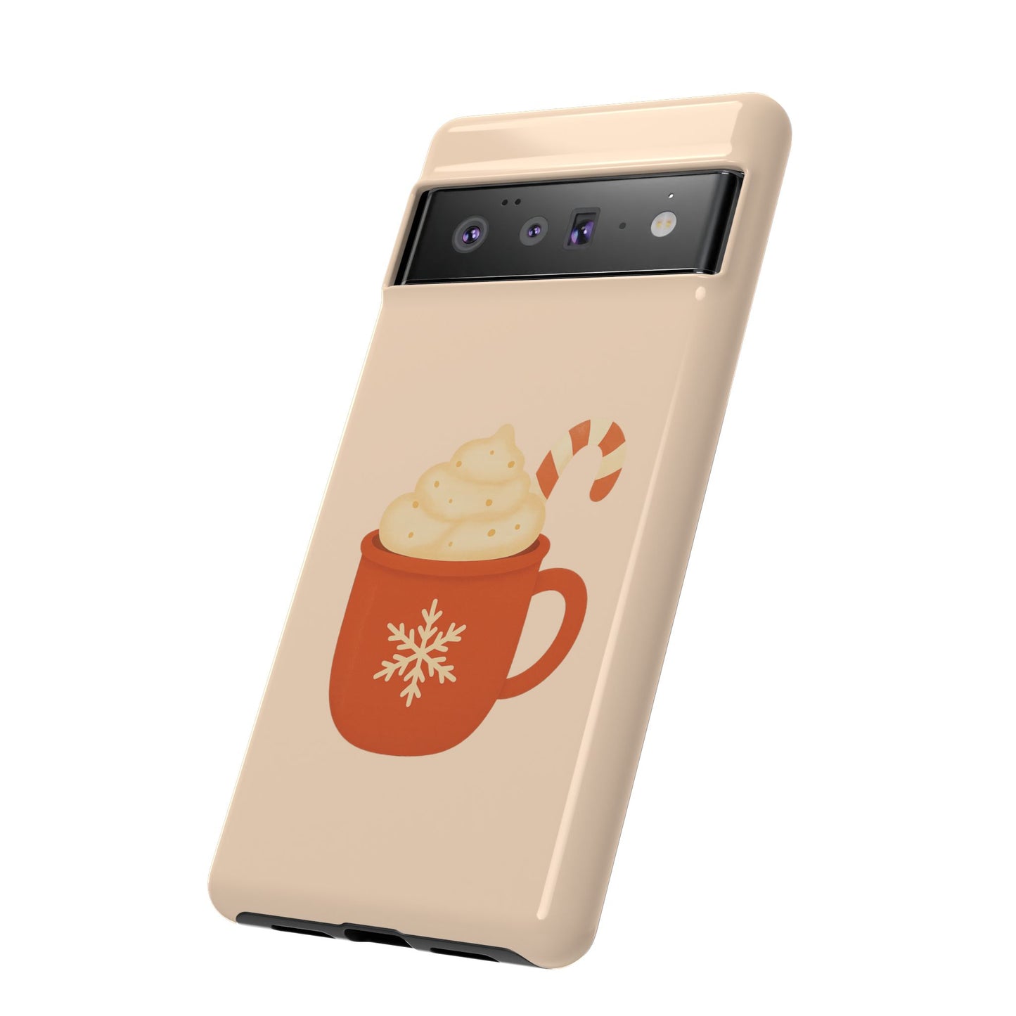 Cozy Holiday Phone Case with Hot Cocoa Design, Winter Style Cover, Cute Gift for Coffee Lovers, Seasonal Accessories, Fun Gadget Decor