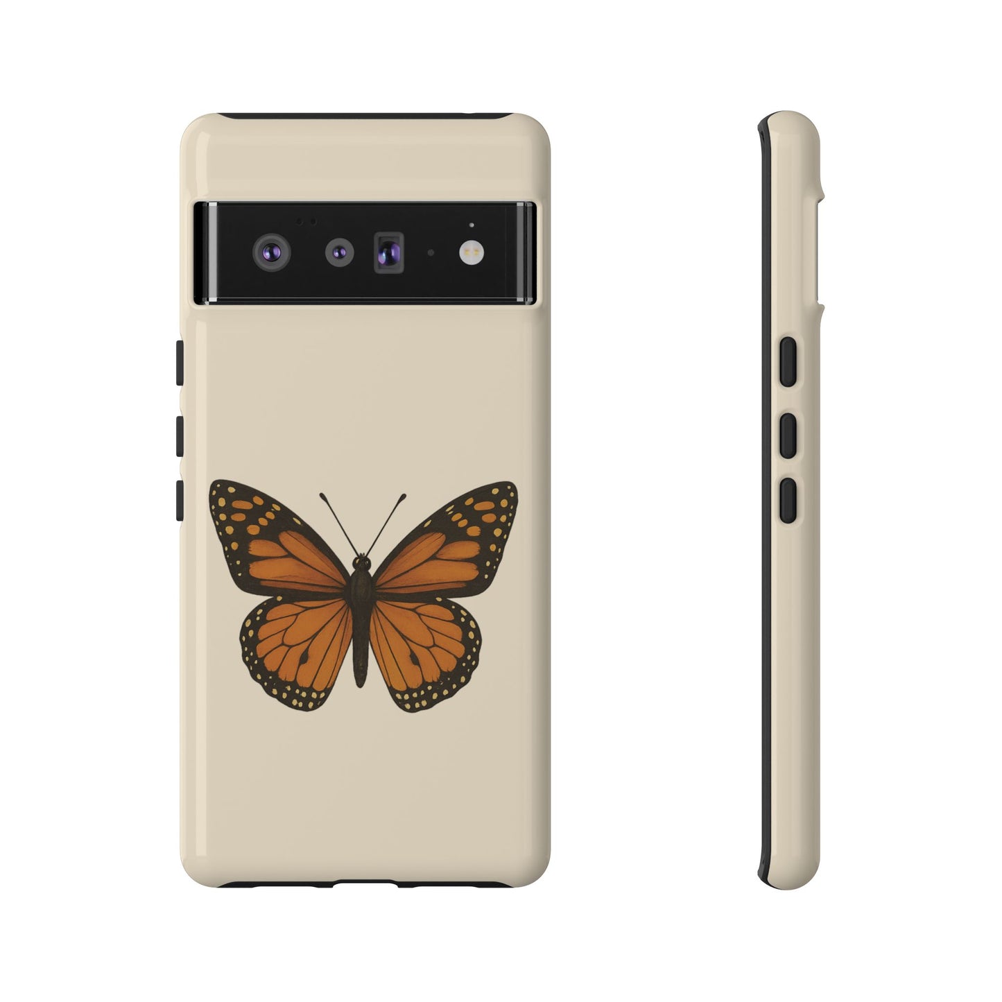Butterfly Phone Case, Tough Phone Cover for Nature Lovers, Floral Design, Gift for Her, Trendy Cell Phone Protector