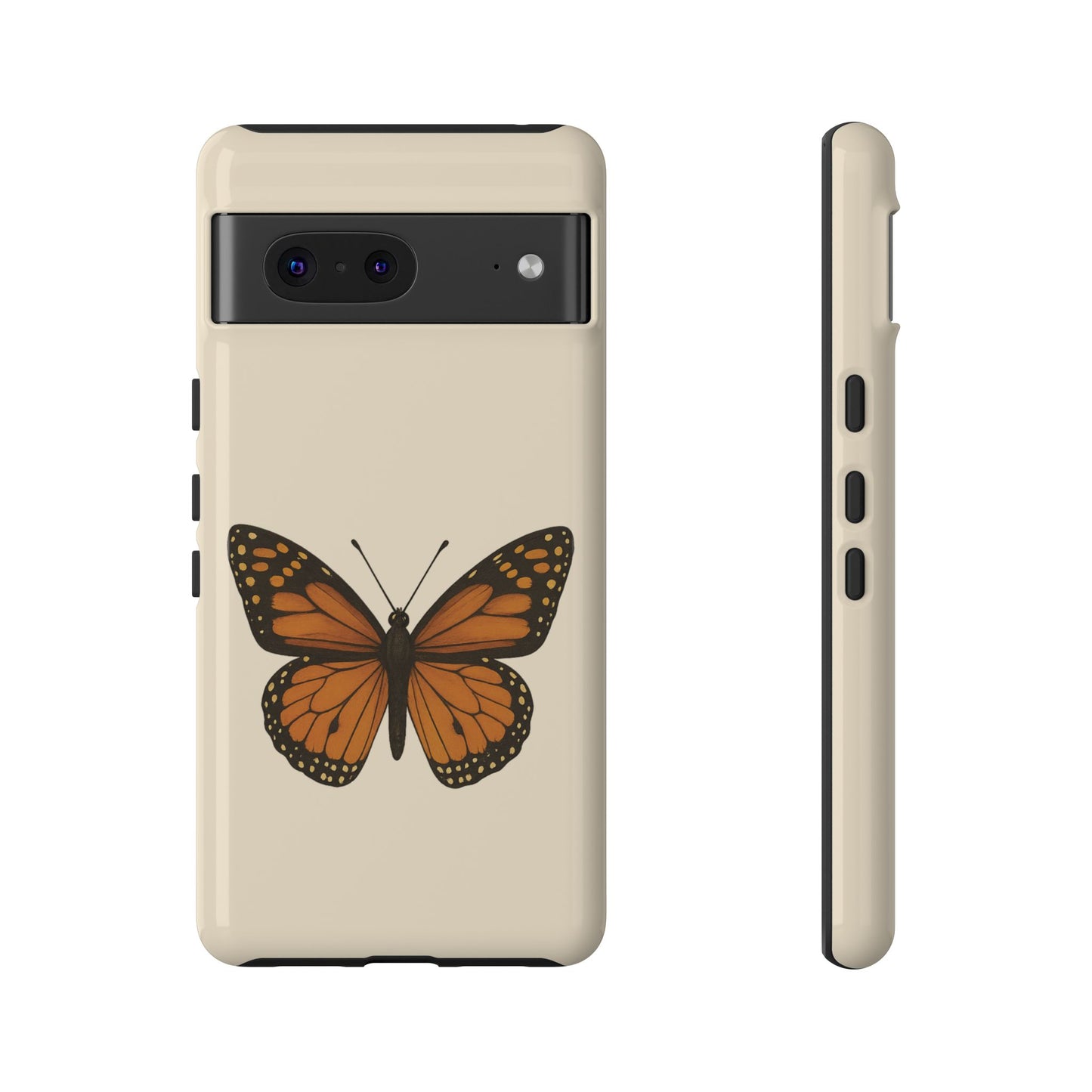Butterfly Phone Case, Tough Phone Cover for Nature Lovers, Floral Design, Gift for Her, Trendy Cell Phone Protector