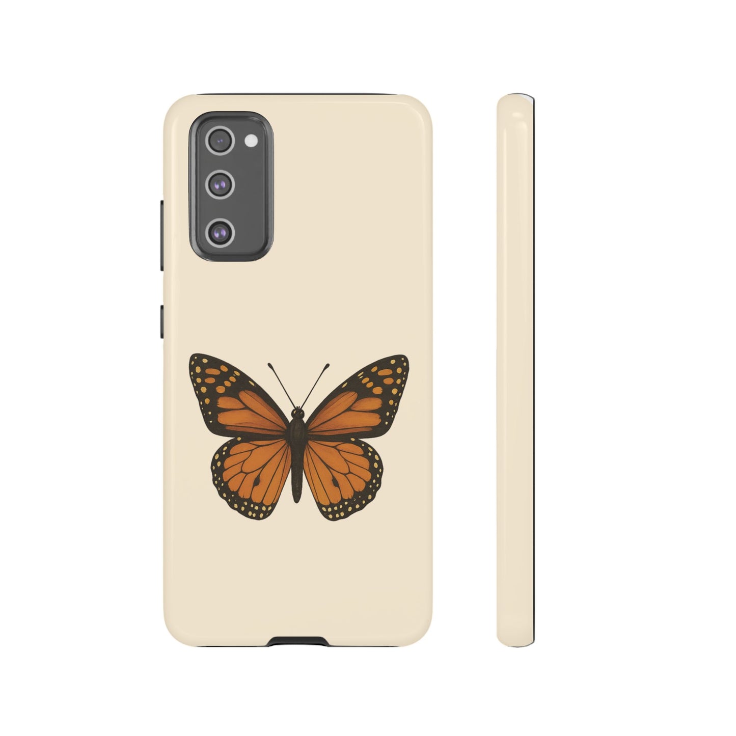 Butterfly Phone Case, Tough Phone Cover for Nature Lovers, Floral Design, Gift for Her, Trendy Cell Phone Protector